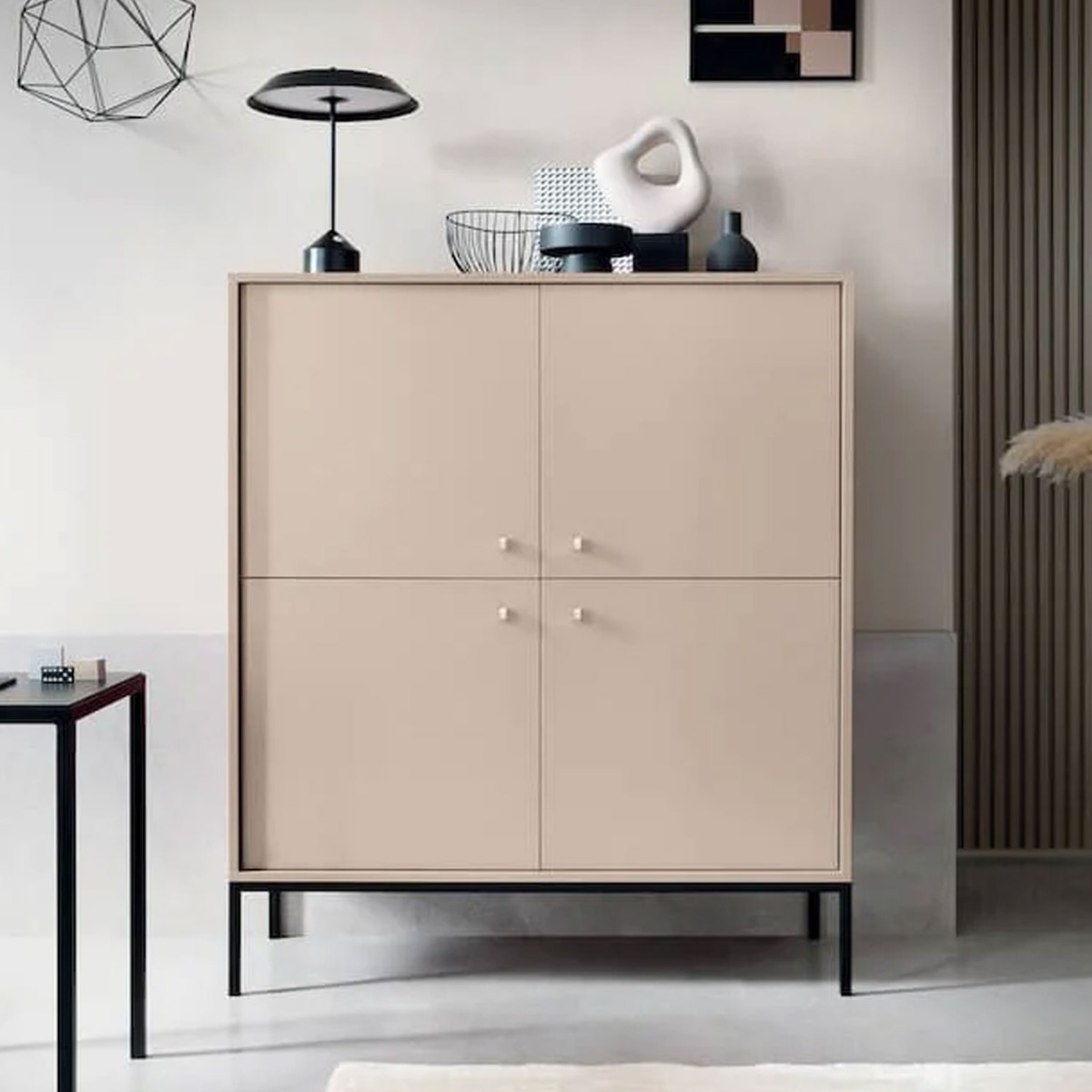 California Highboard Cabinet - Beige - Art Nest