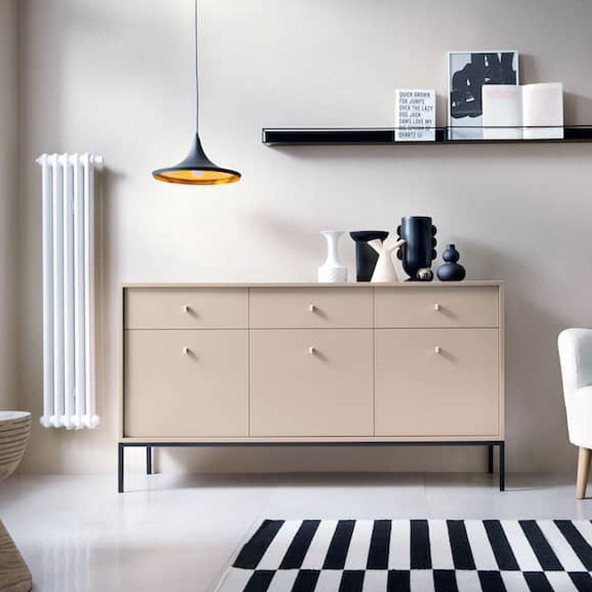 California Large Sideboard Cabinet - Beige - Art Nest