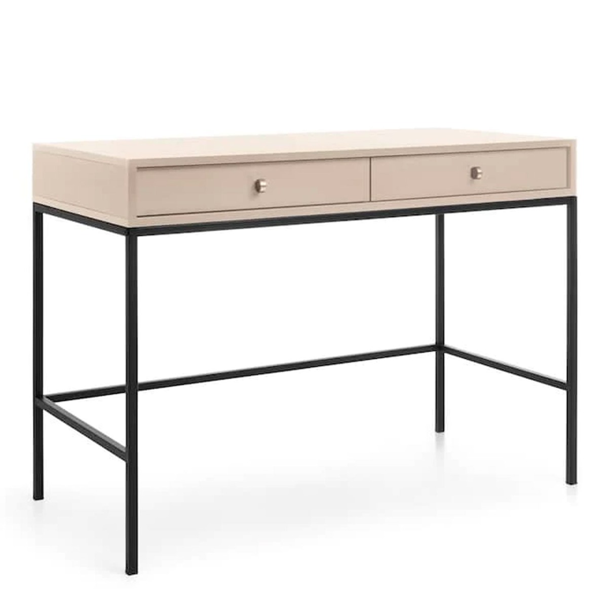 California Computer Desk with 2 Drawers - Beige - Art Nest