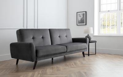 Monza Sofabed - Grey Velvet - JB Collections