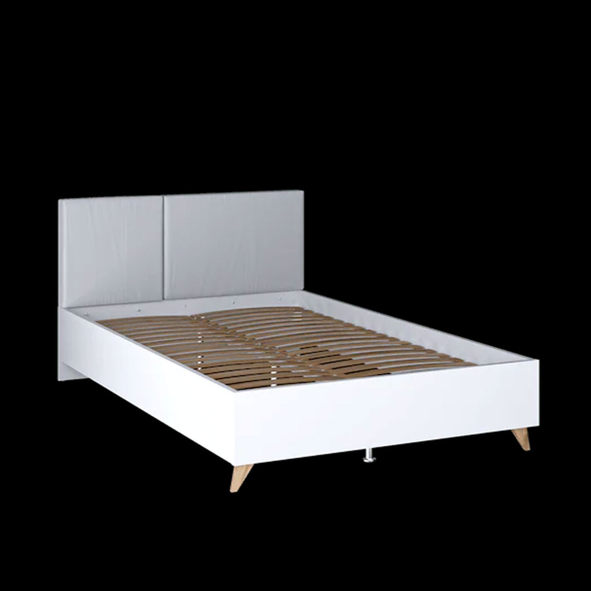 Bitternut Small Double Size Bed Frame - White - Art Nest
