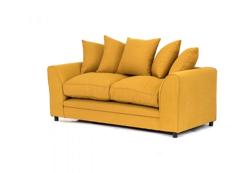 DOROTA II Linen Fabric 3 Seater Sofa - Mustard - Interior Masters