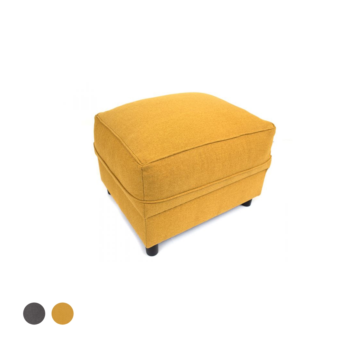 Dorota II Fabric Footstool - Mustard - Interior Masters