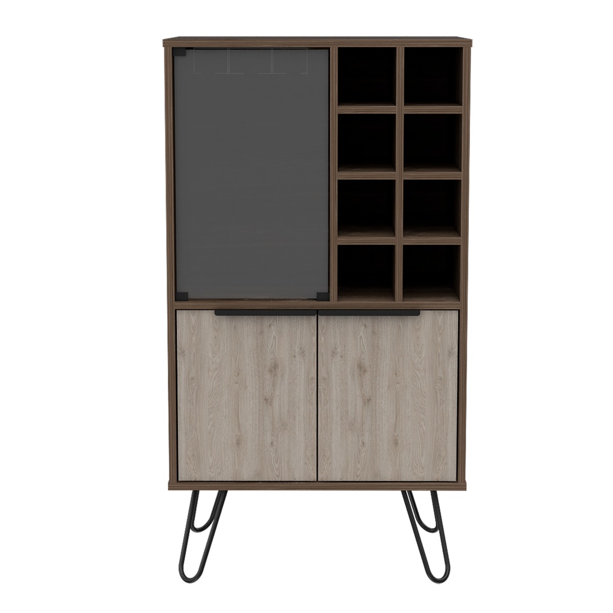 Nevada Wine Cabinet - Smoked Oak - Colton & Sawyer