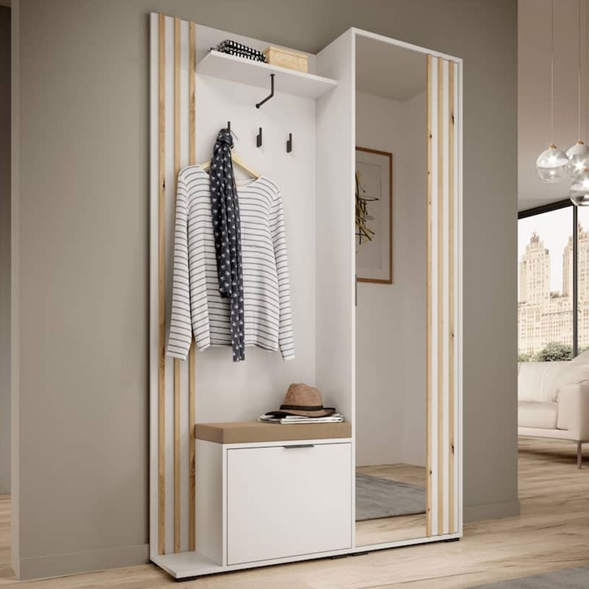Orion Jax Hallway Set - White - Art Nest
