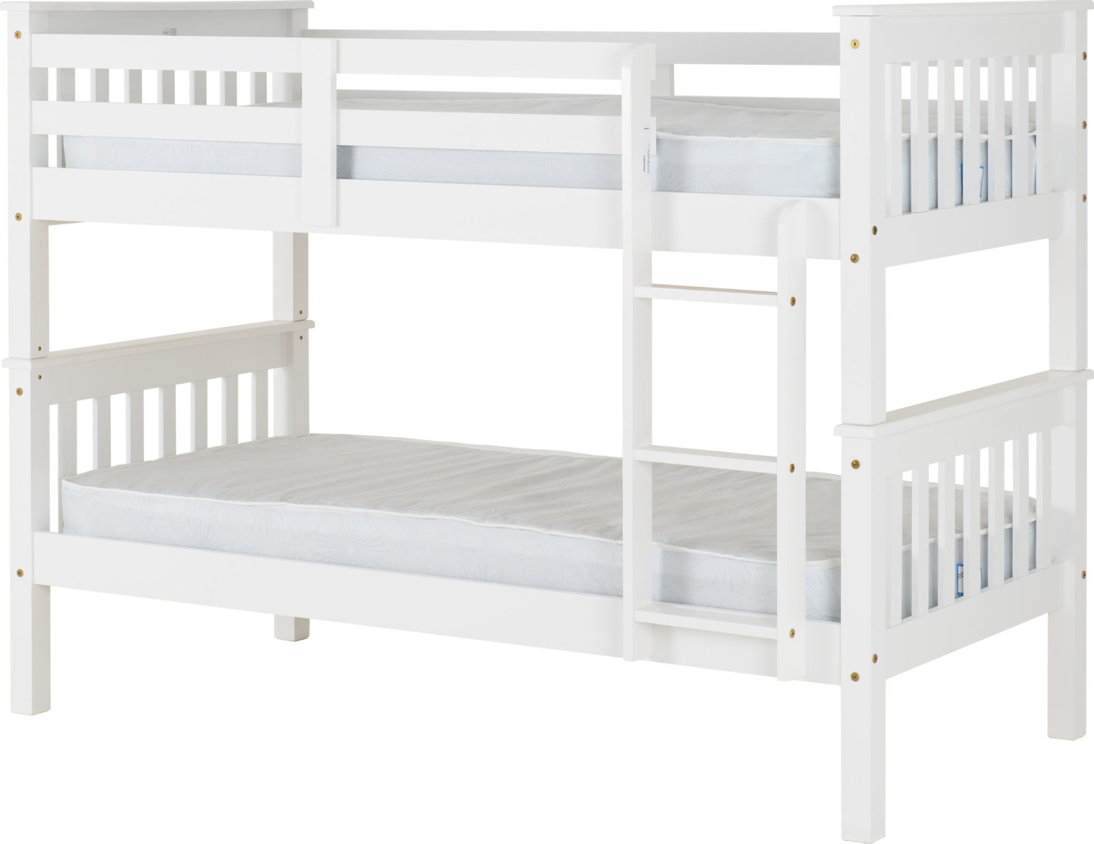 Neptune 3ft Single Bunk Bed - White - Budget Deals