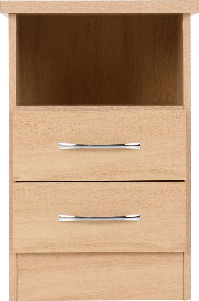 Nevada 2 Drawer Bedside - Sonoma Oak Effect - Budget Deals