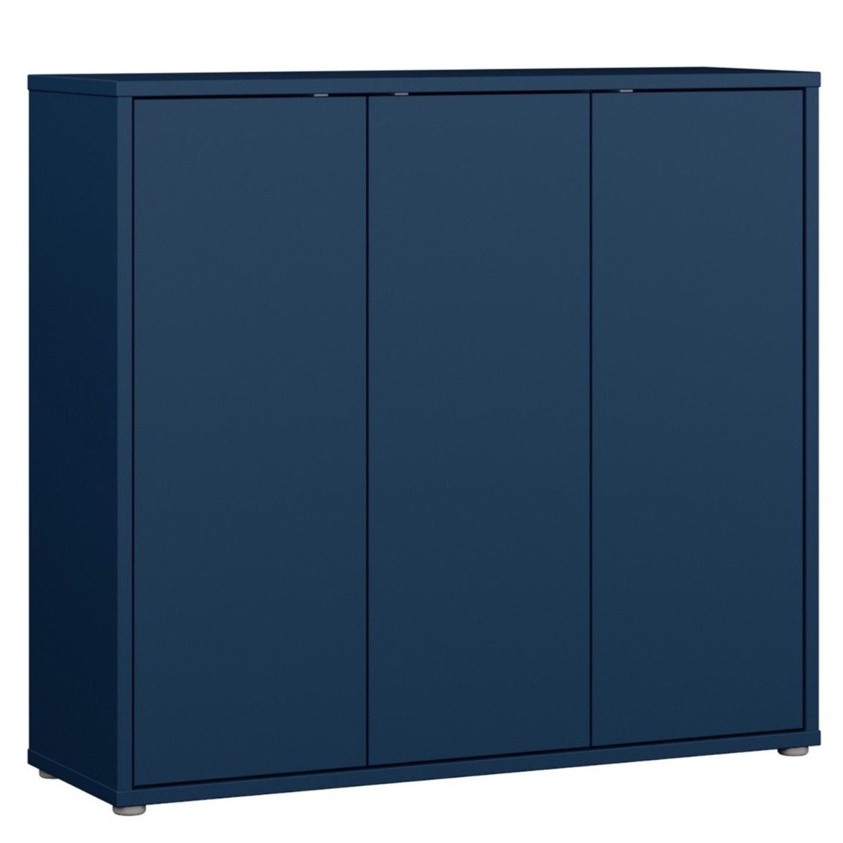 SOLARA Shoe Cabinet with 3 Push to Open Doors - Night Blue