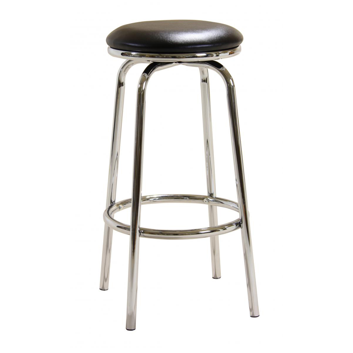 Tintagel Round Pair Swivel Bar Stool without Back Support - Chrome - Sigrid Mills