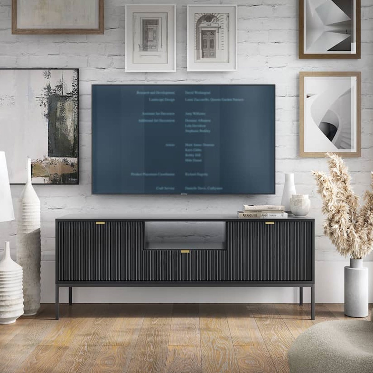Galadriel Nyx TV Cabinet - Black Matt - Art Nest