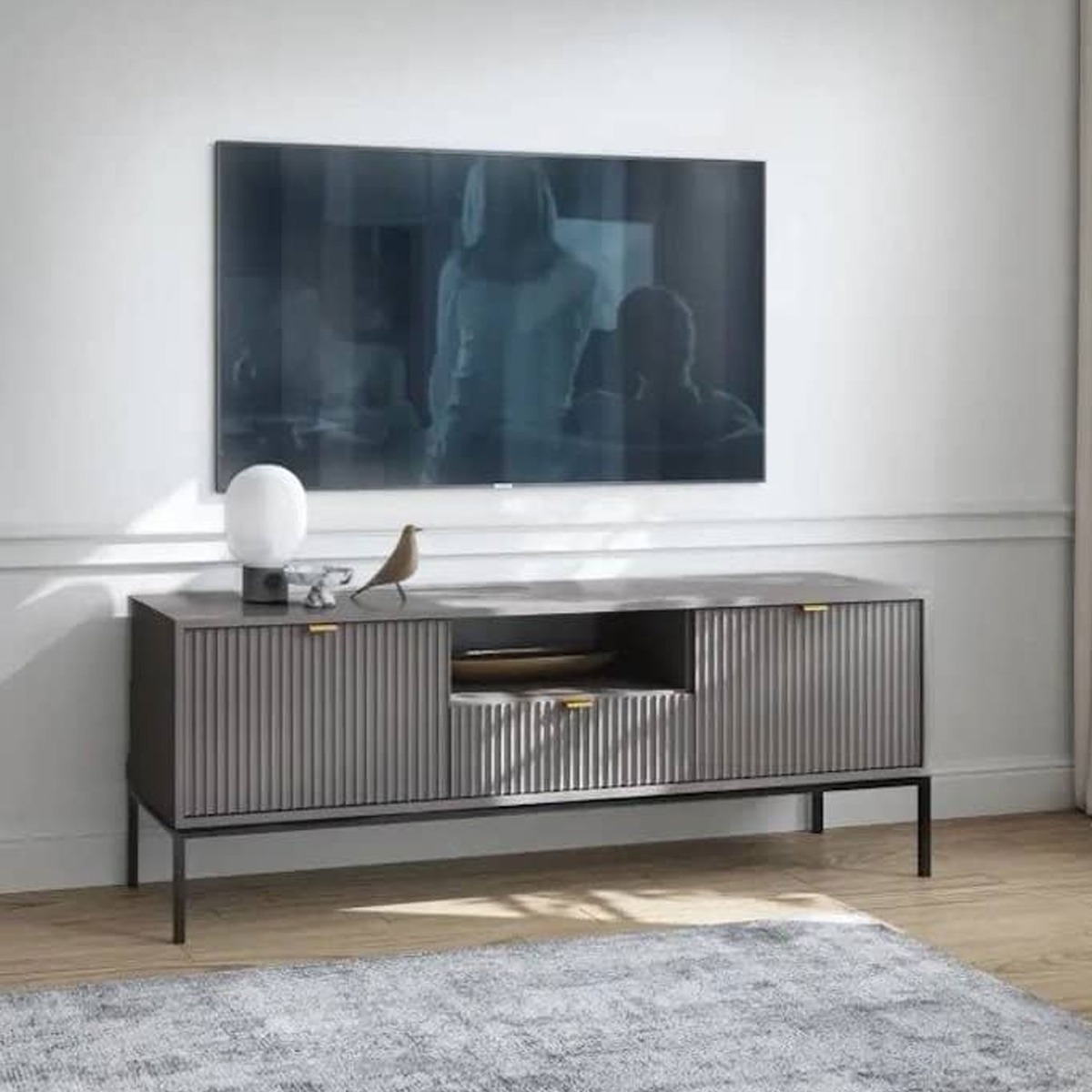 Galadriel Nyx TV Cabinet - Grey Matt - Art Nest