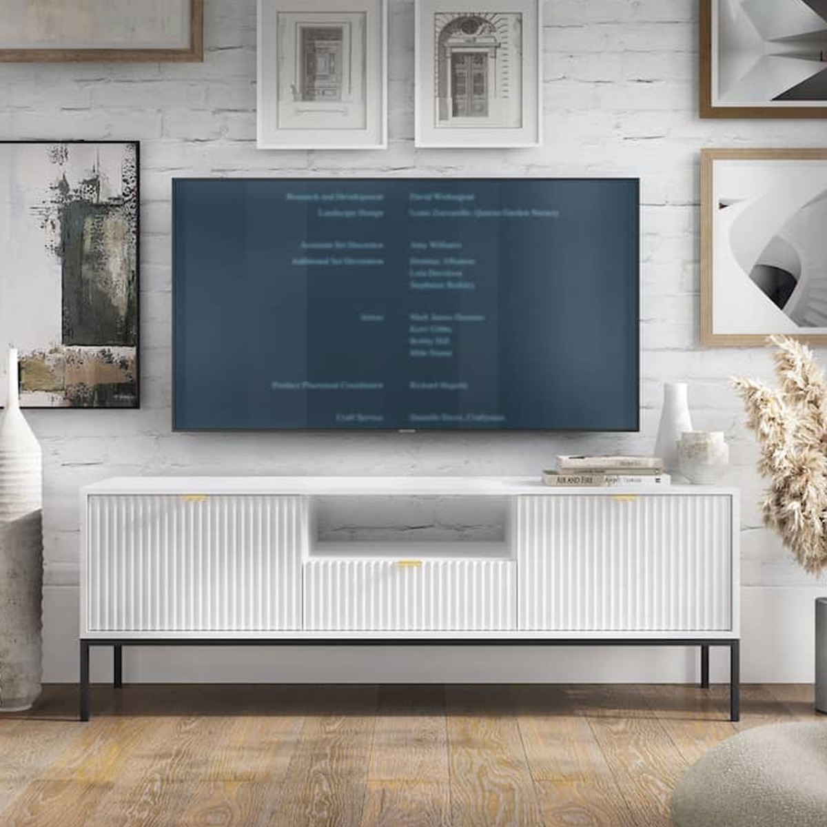 Galadriel Nyx TV Cabinet - White Matt - Art Nest