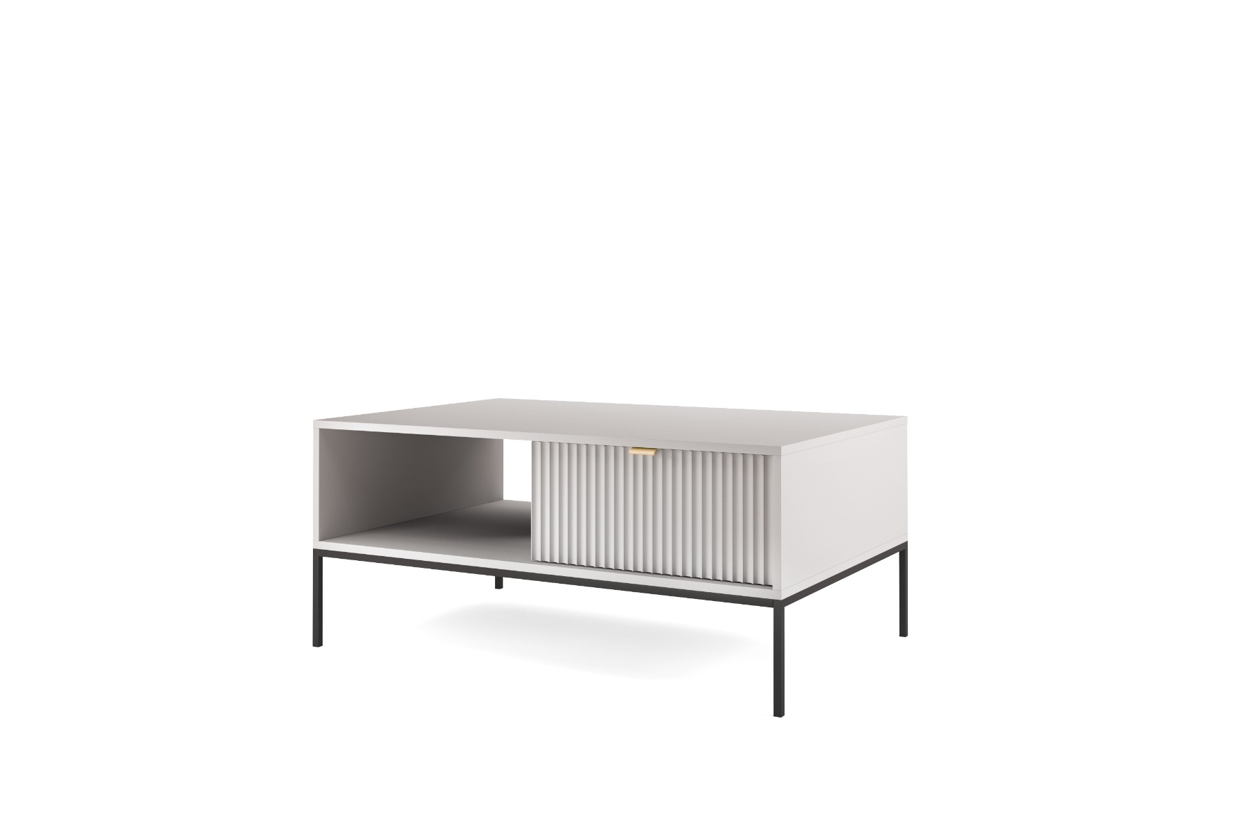 Dyfed Coffee Table 104cm - Grey - Moonlight Interiors
