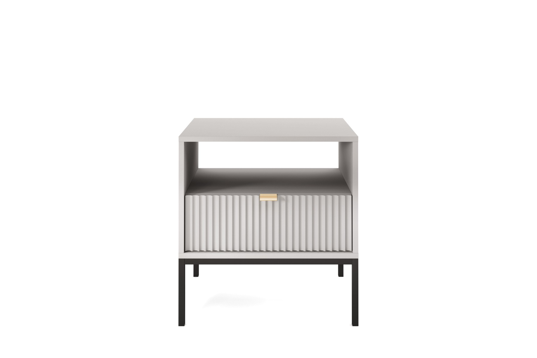 Bedside Table - DYFED Nightstand Grey 54cm - Moonlight Interiors