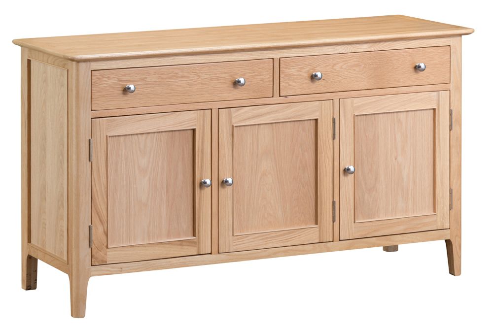 Norwich 3 Door Sideboard - Oak - Kettle Homes
