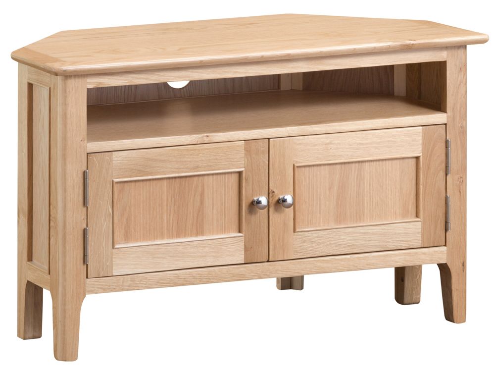 Norwich Corner TV Cabinet - Oak - Kettle Homes