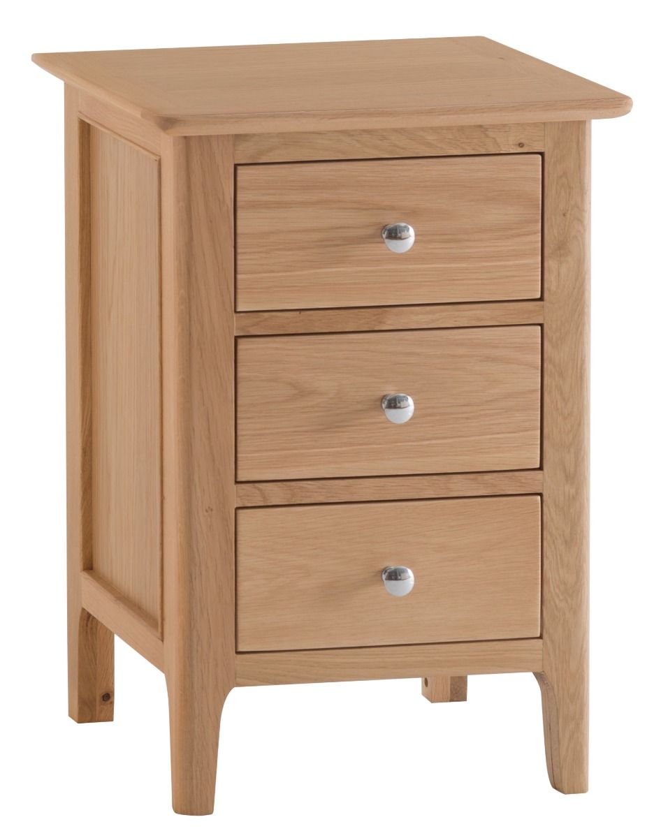 Bedside Table - NORWICH Nightstand Light Oak 46cm - Kettle Homes