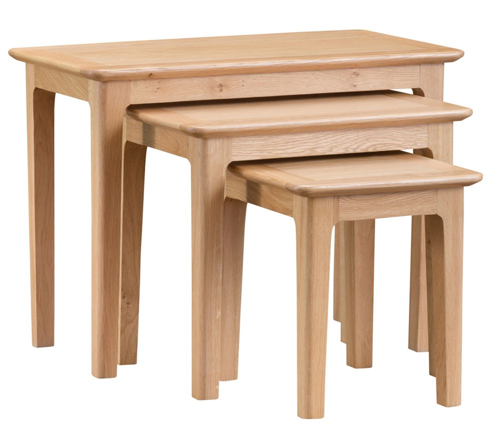 Norwich Nest of 3 Tables - Oak - Kettle Homes
