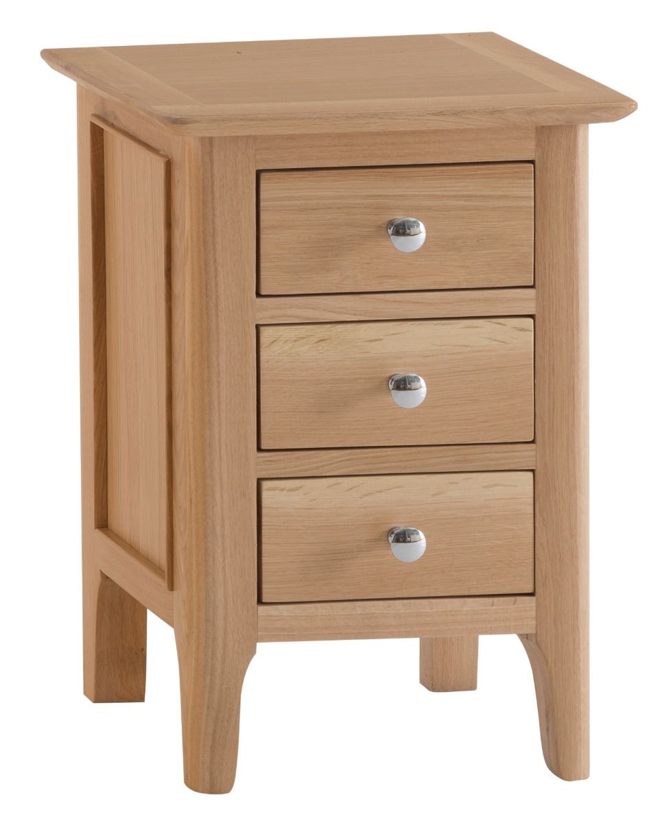 Bedside Table - NORWICH Nightstand Light Oak 38cm - Kettle Homes