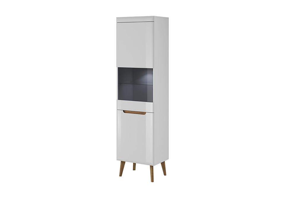 Serie Tall Display Cabinet - White Gloss - Art Nest