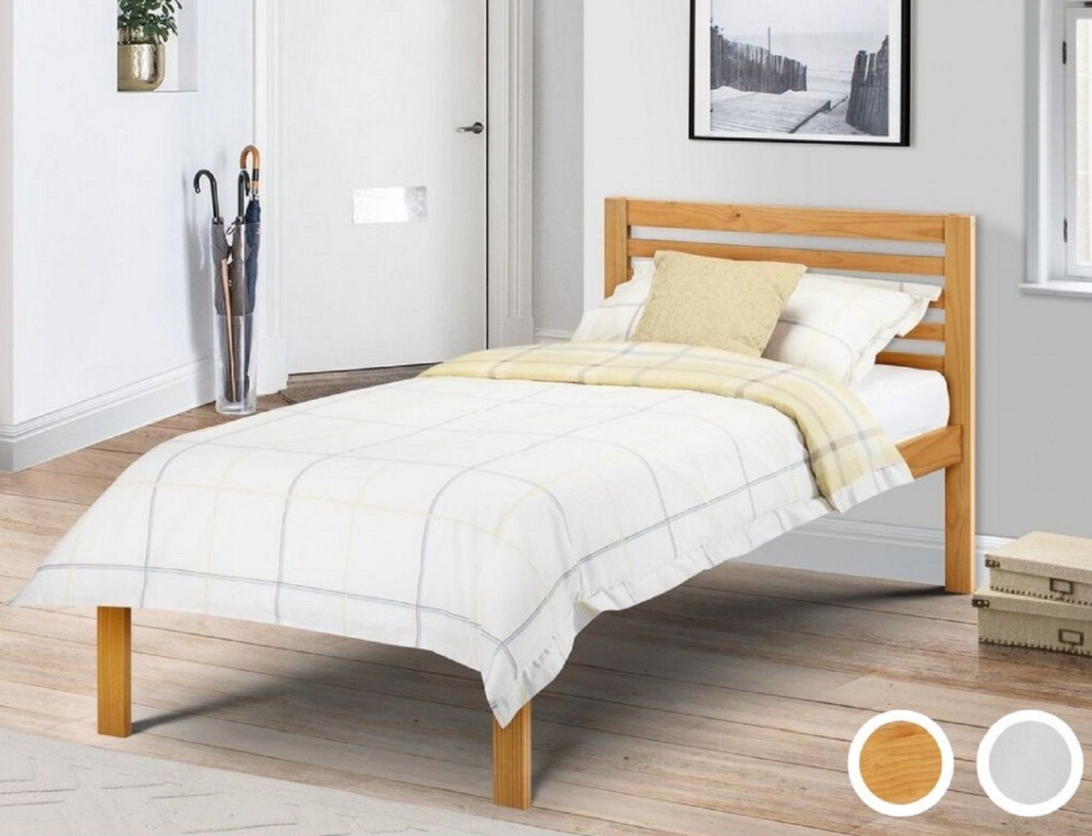 Slocum Antique Pine Single Bed Frame - JB Collections