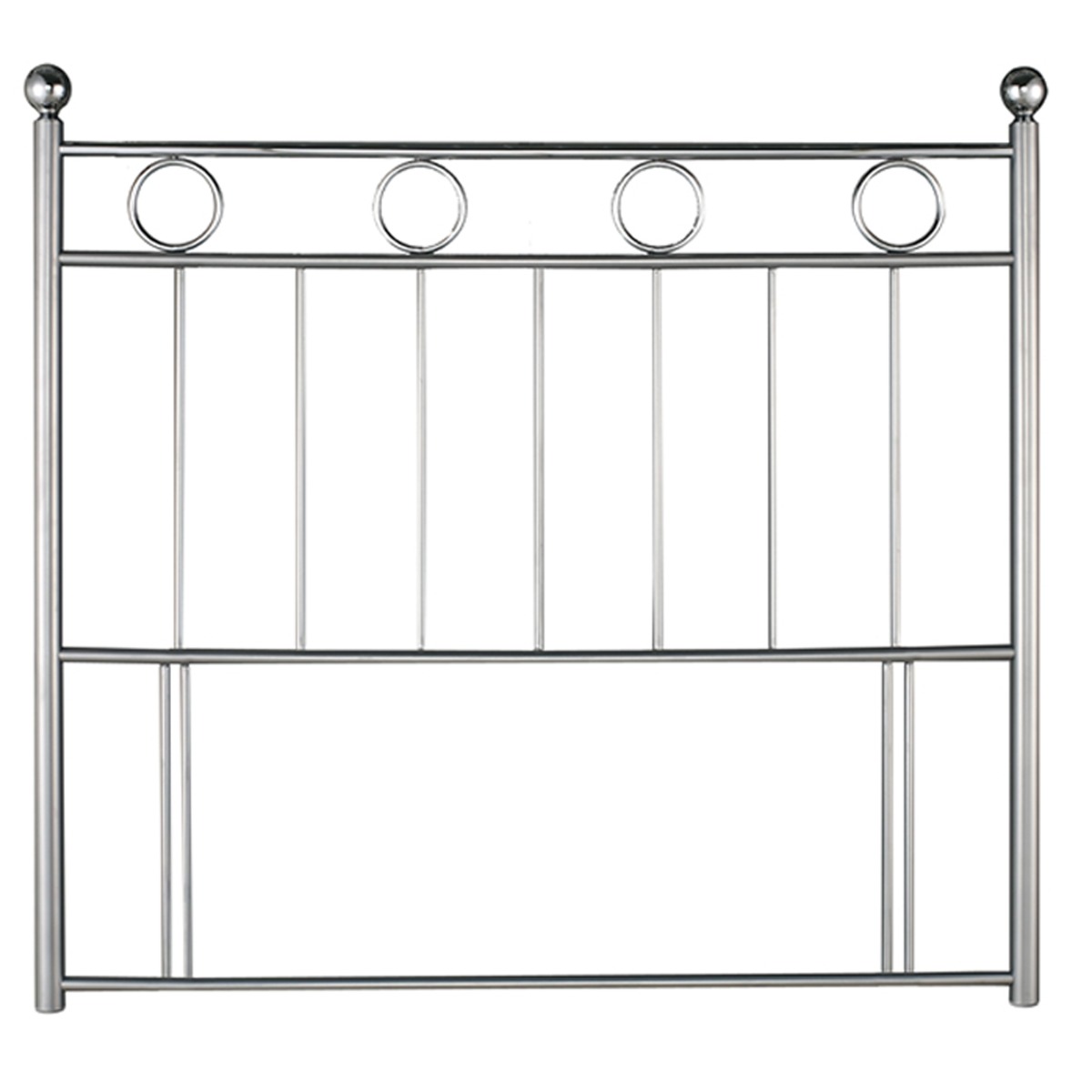 London Classic Style Silver Chrome Headboard - 3ft Single - Beds-To-Go