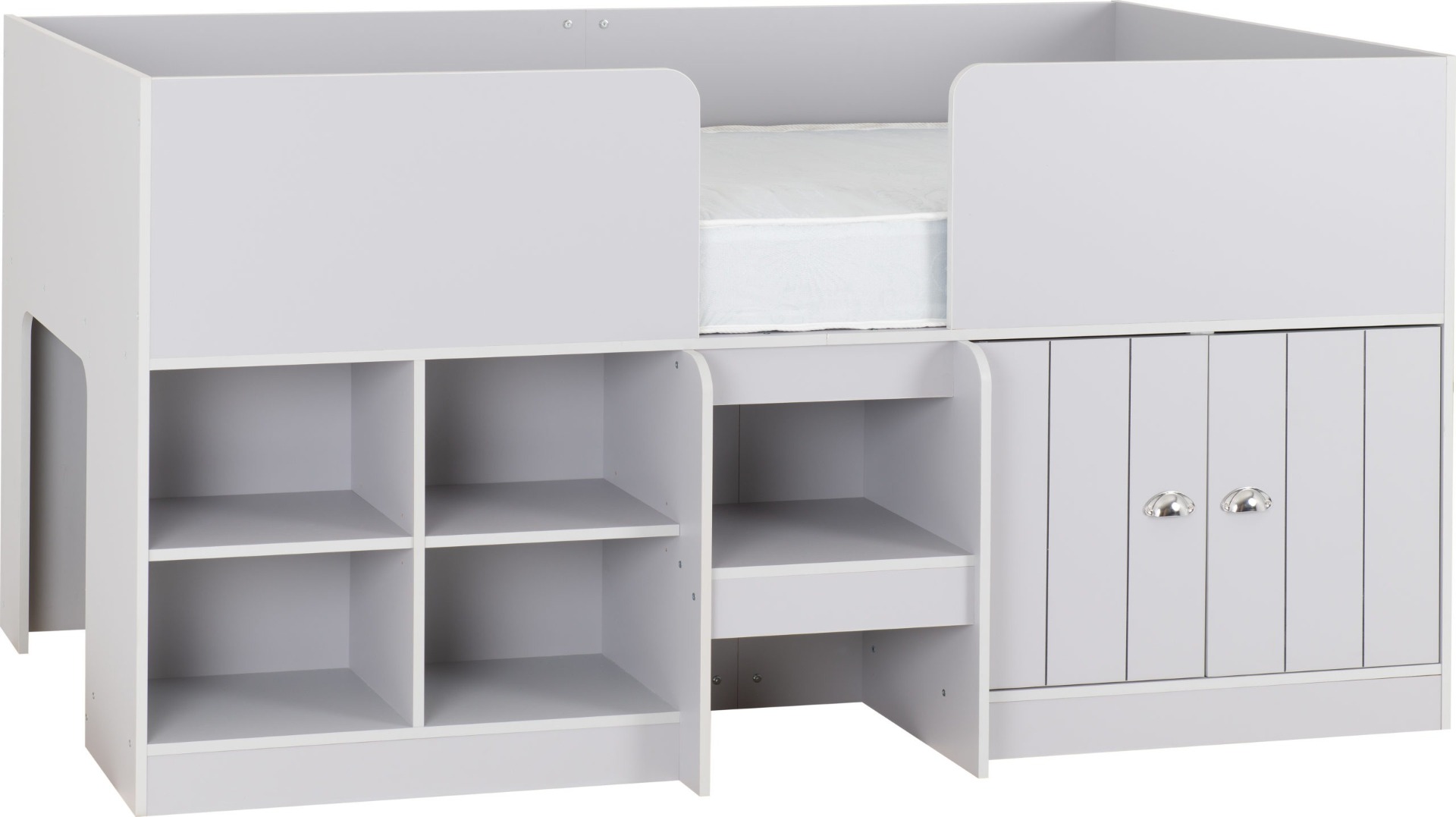 Orlando Low Sleeper Bed - Dove Grey - Budget Deals