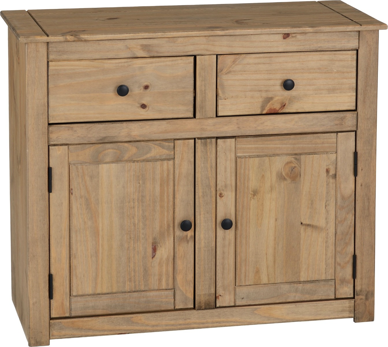 Panama 2 Door 2 Drawer Sideboard - Natural Wax - Budget Deals