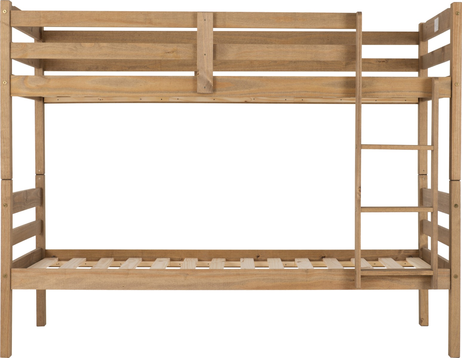Panama 3ft Single Bunk Bed - Natural Wax - Budget Deals