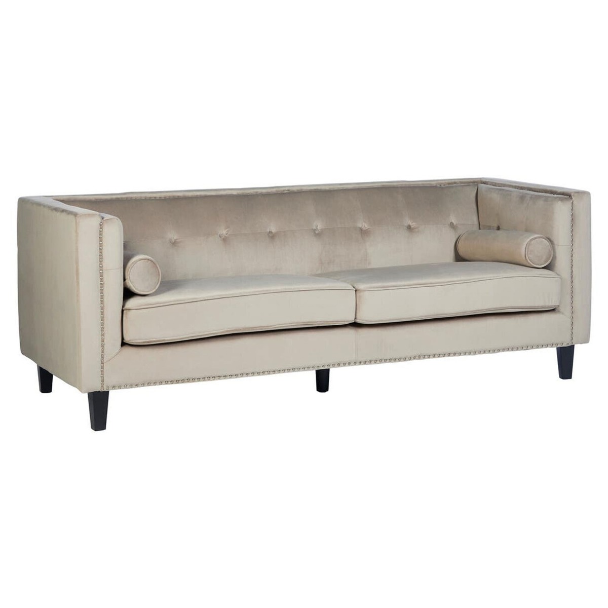 Felisa 3 Seat Mink Velvet Sofa - PH Collection