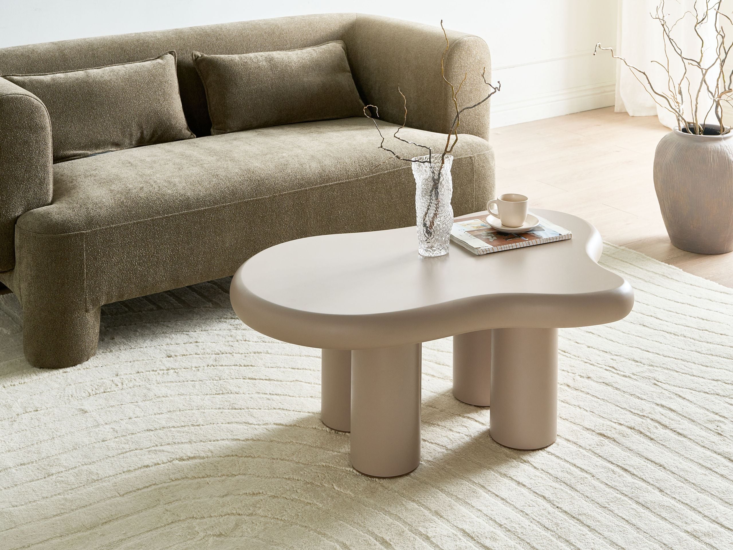 PLUMLEIGH Coffee Table - Taupe - Gemini Interiors