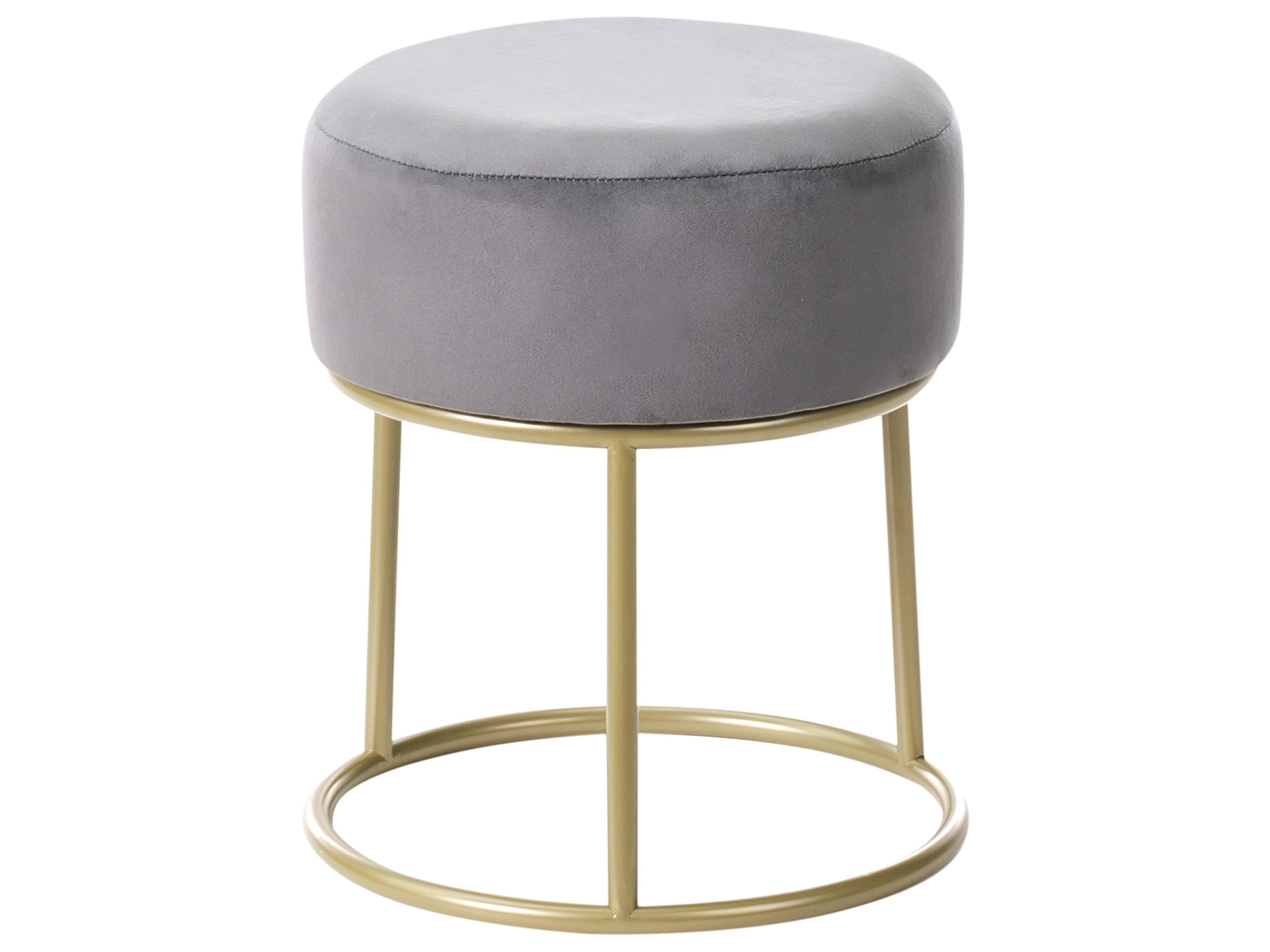MORNWOOD Velvet Footstool - Grey - Gemini Interiors