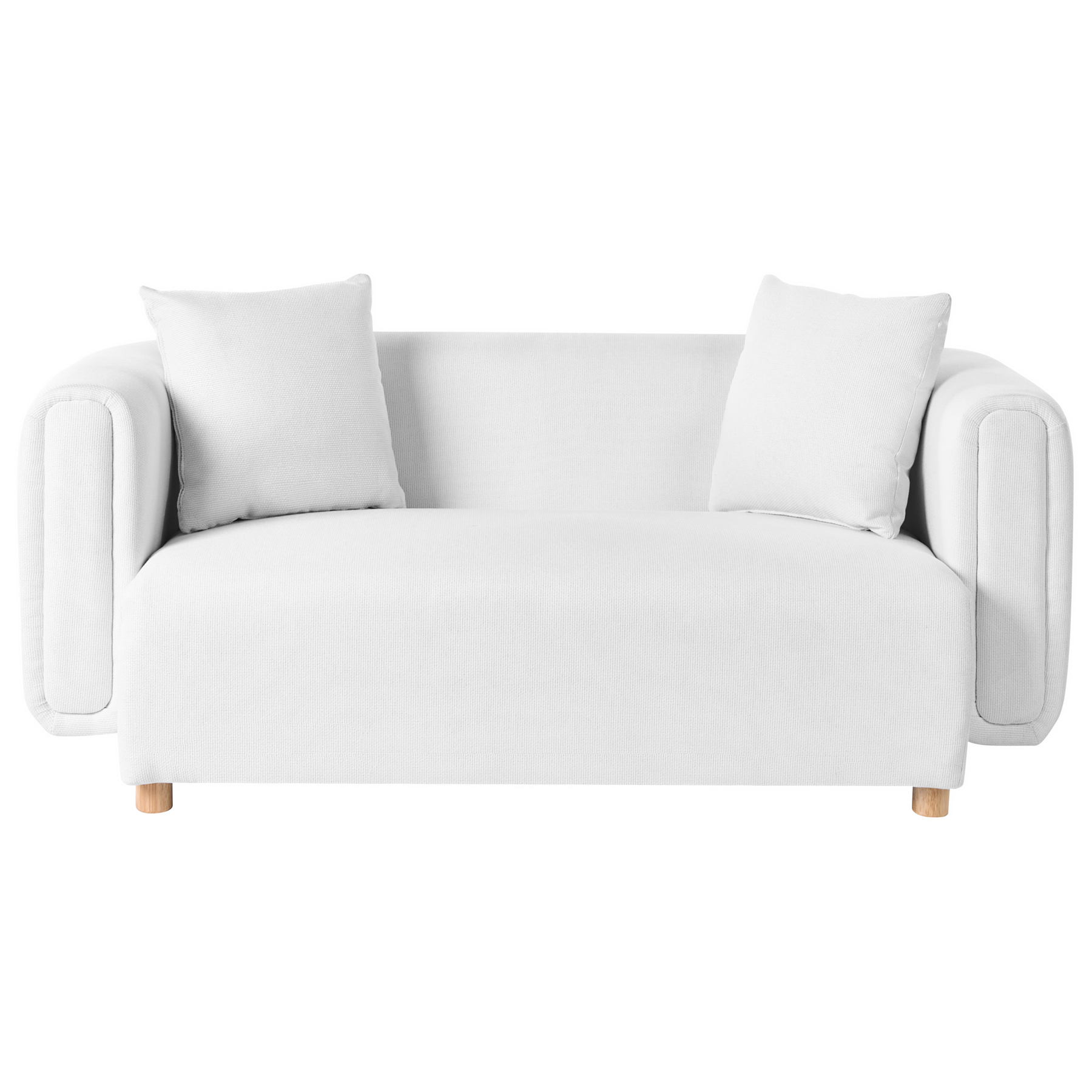 VELTHANE Fabric 2 Seater Sofa - White - Gemini Interiors