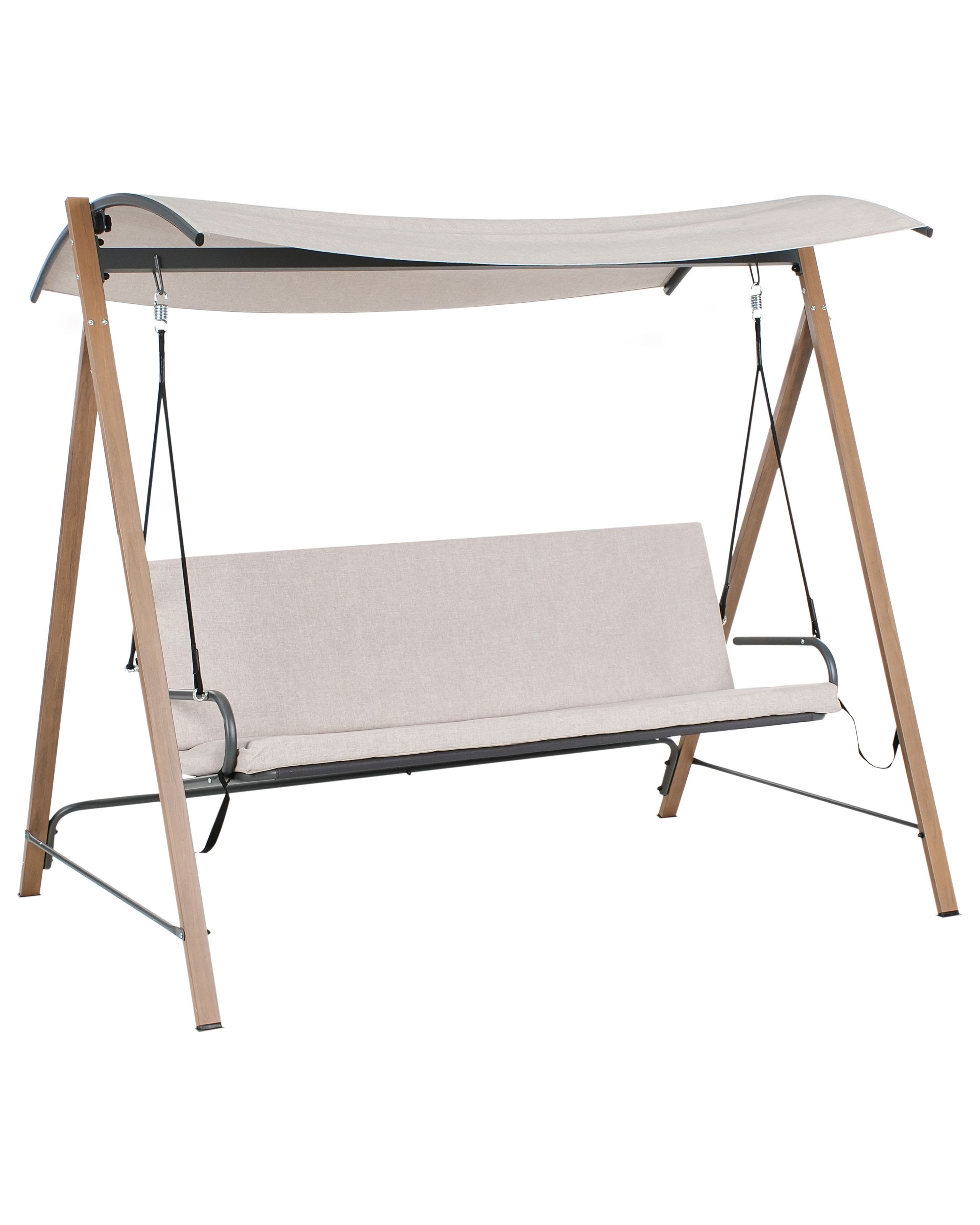 HOLMSBURY Metal Patio Swing - Beige - Gemini Interiors