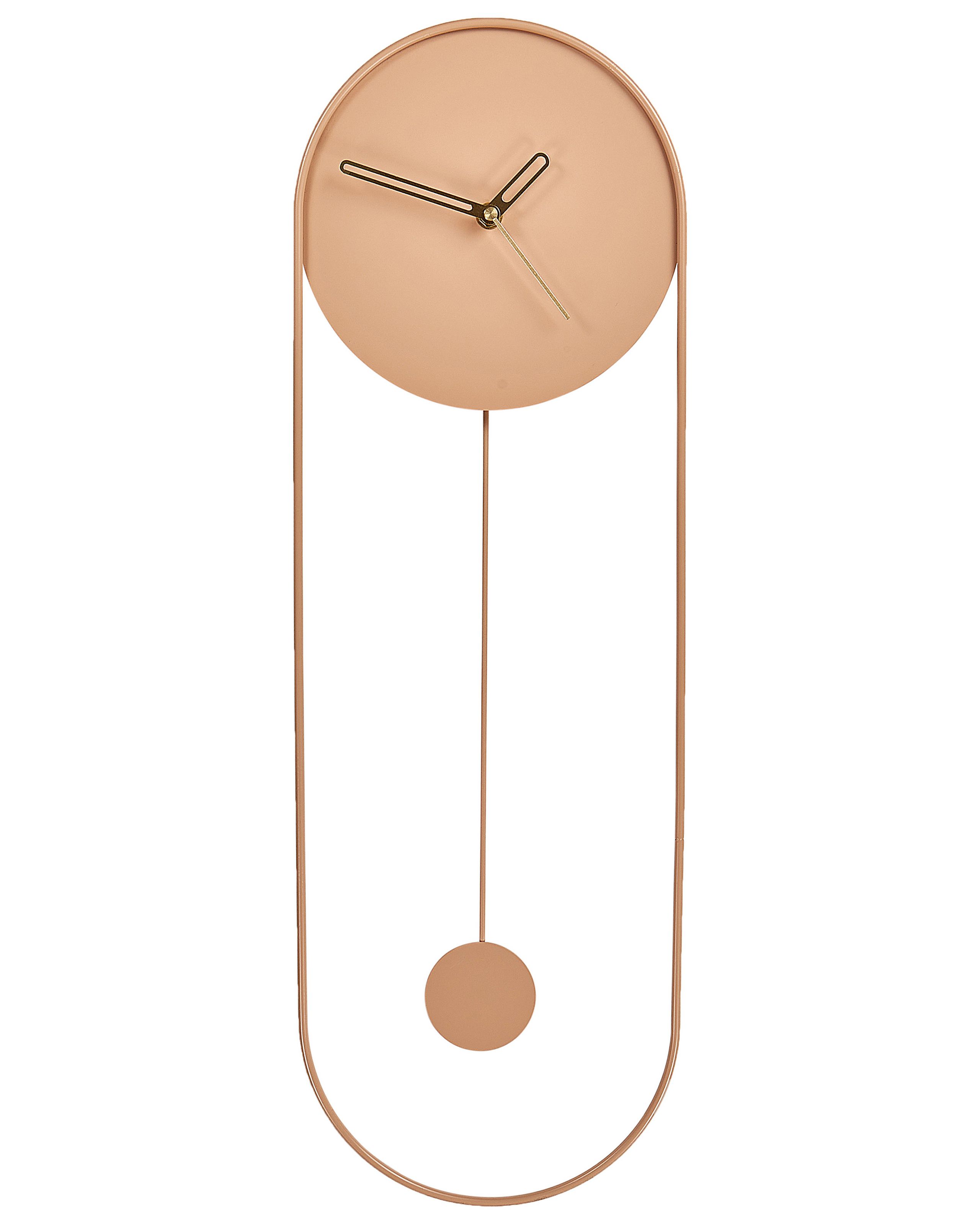 Wall Clock SALVAN 20 cm Metal Peach Pink - Gemini Interiors