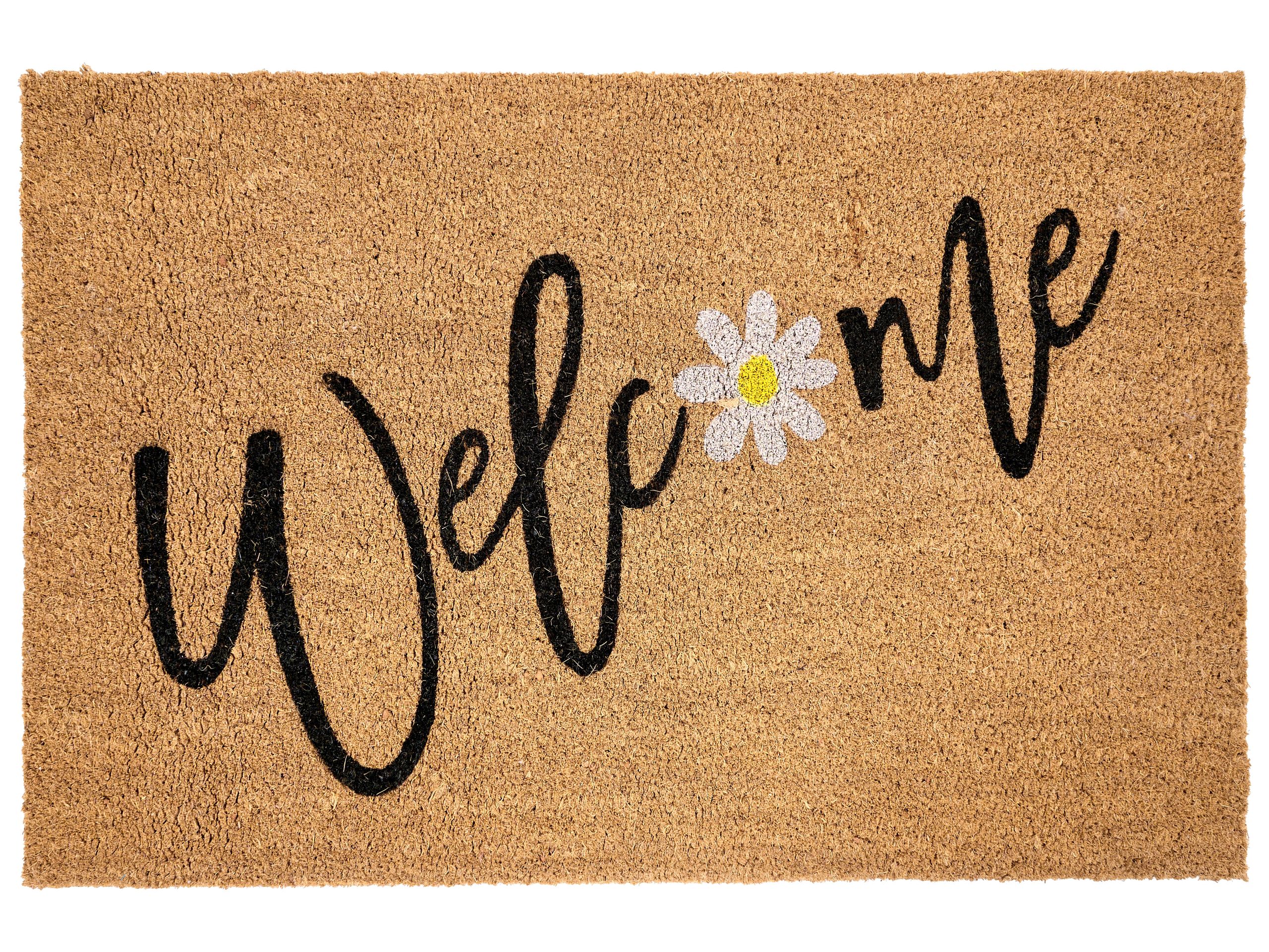 OVINGDON Text Coir Doormat - Natural - Gemini Interiors