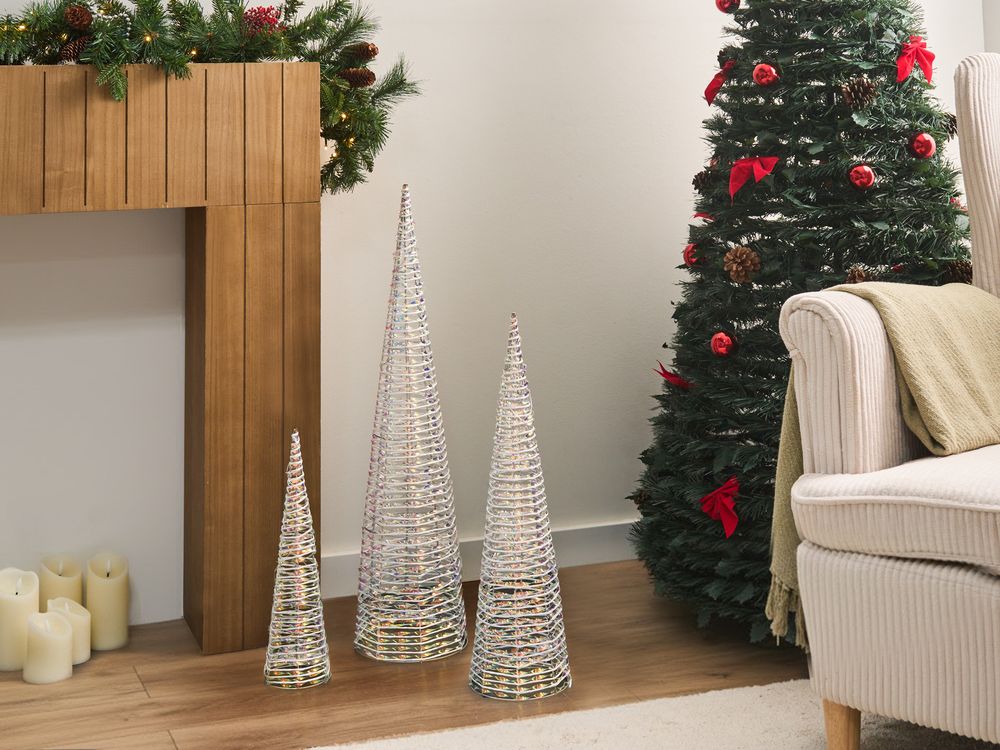 SONDERA Set of 3 LED Christmas Tree Lighting - White - Gemini Interiors