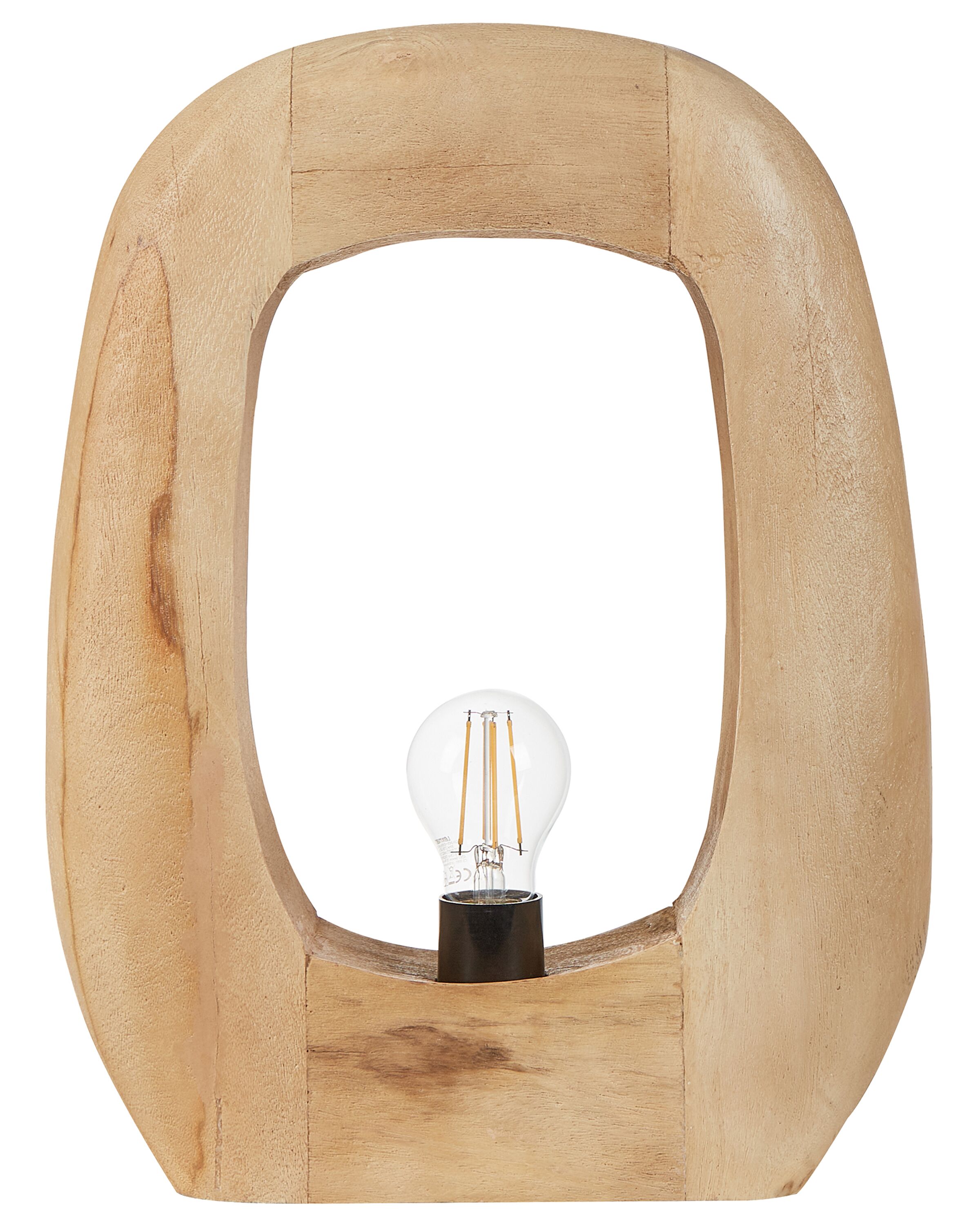 Table Lamp AJAY Mango Wood Light Brown - Gemini Interiors