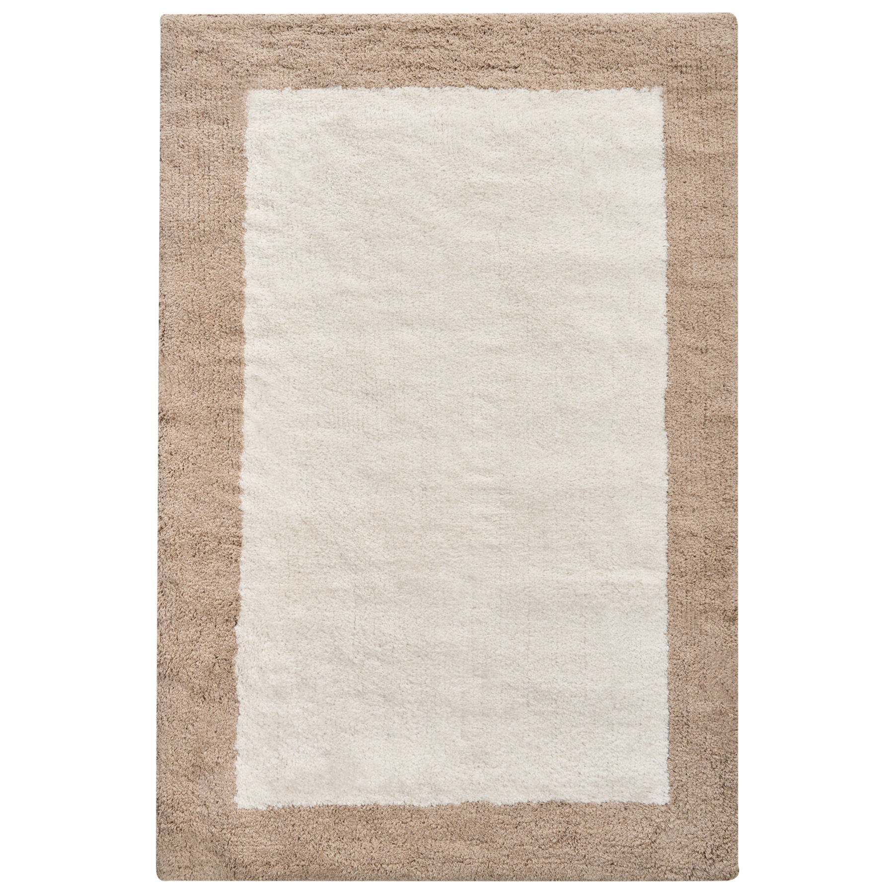 SELVARAE Cotton Bath Mat - Brown with Beige - Gemini Interiors