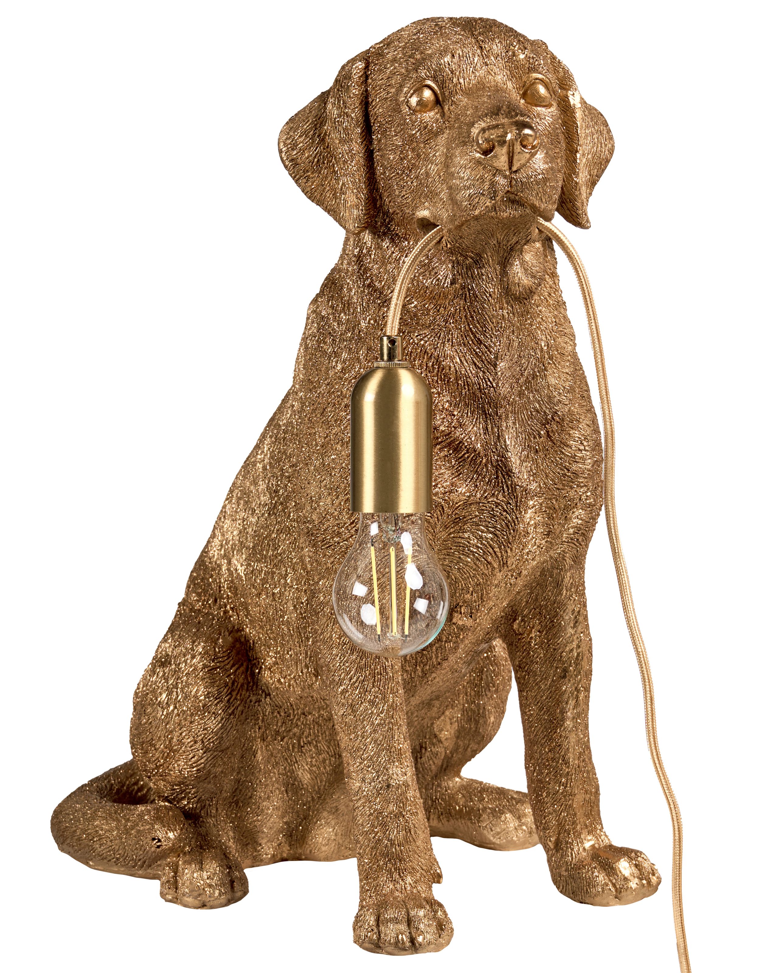 CHALMERE Table Lamp Dog - Gold - Gemini Interiors