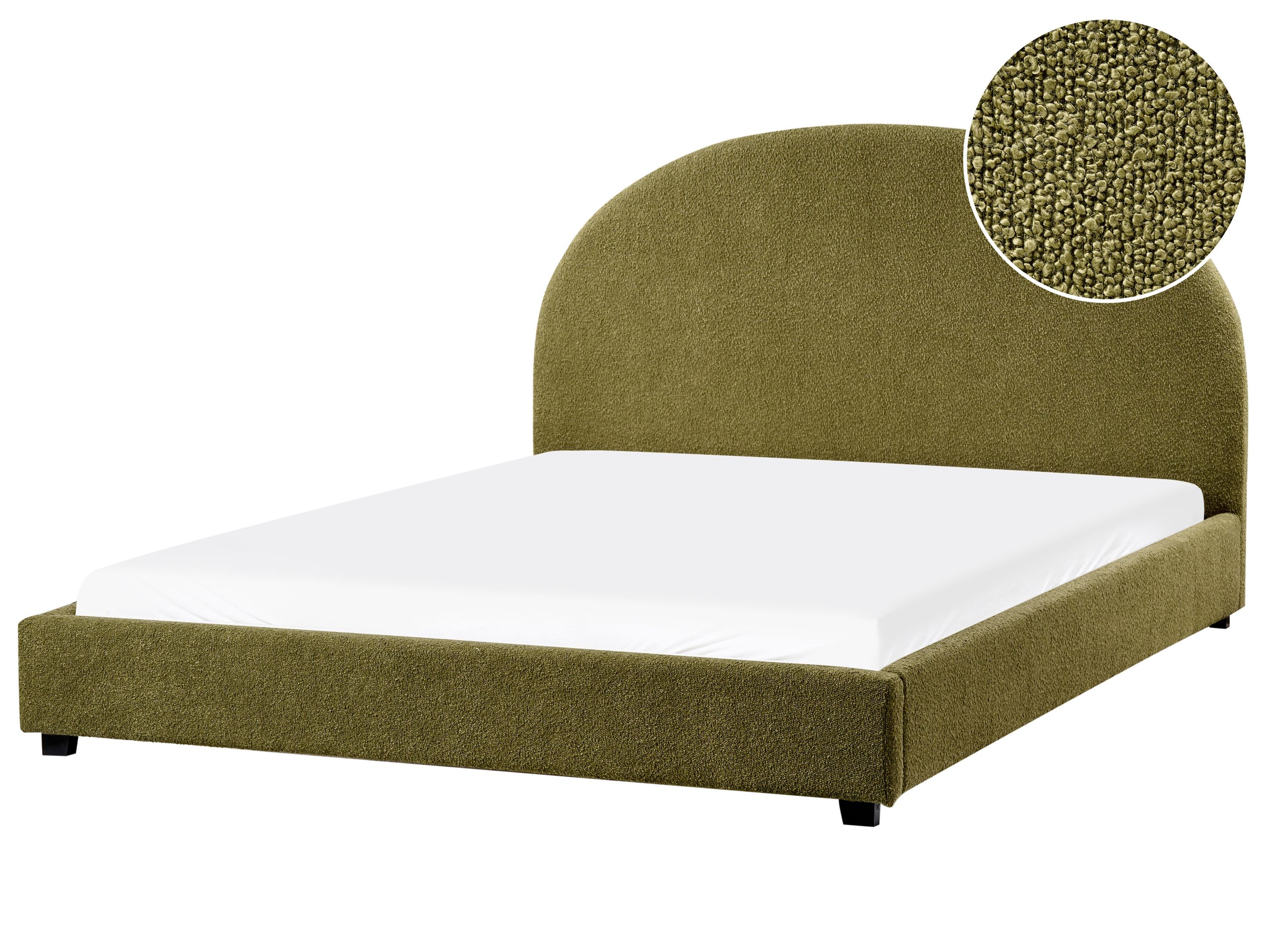 EAUCLUSV Waterbed Boucle 160 x 200 cm (EU King Size) Olive Green - Gemini Interiors