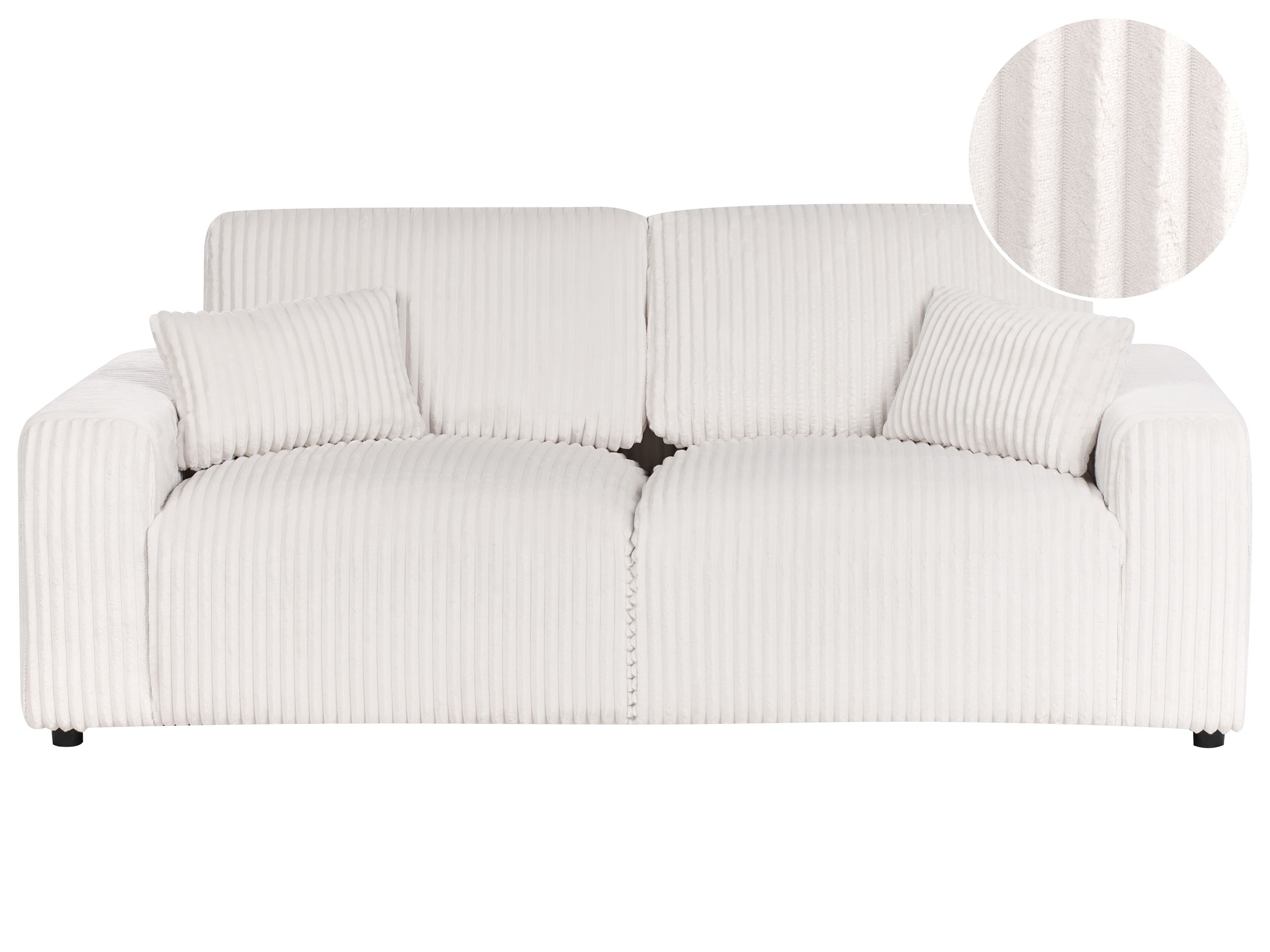 3 Seater Sofa - AANDORS Jumbo Cord Sofa Off White - Gemini Interiors