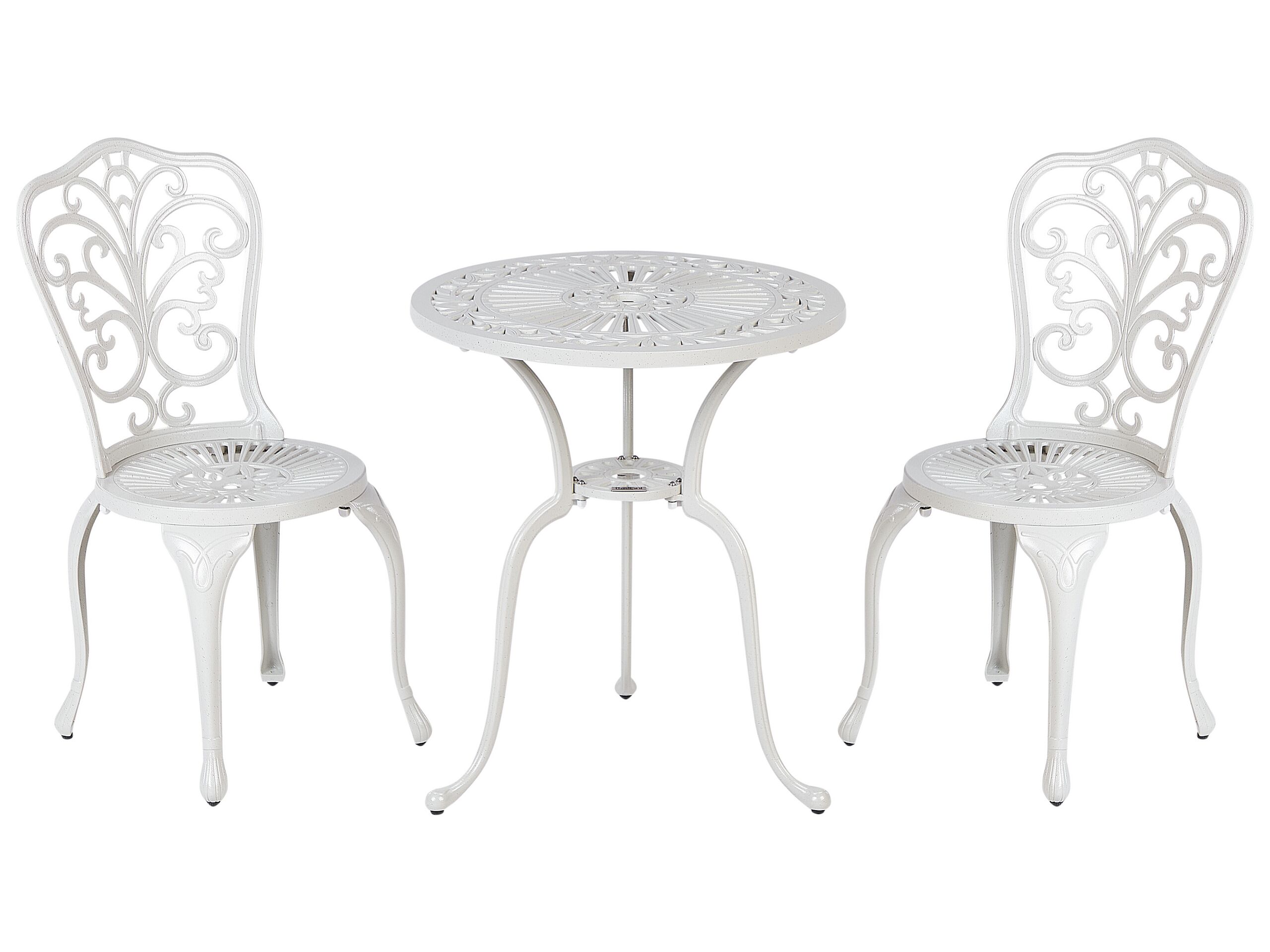Bistro Set TRIORA/DASCIO Metal Off-White White - Gemini Interiors