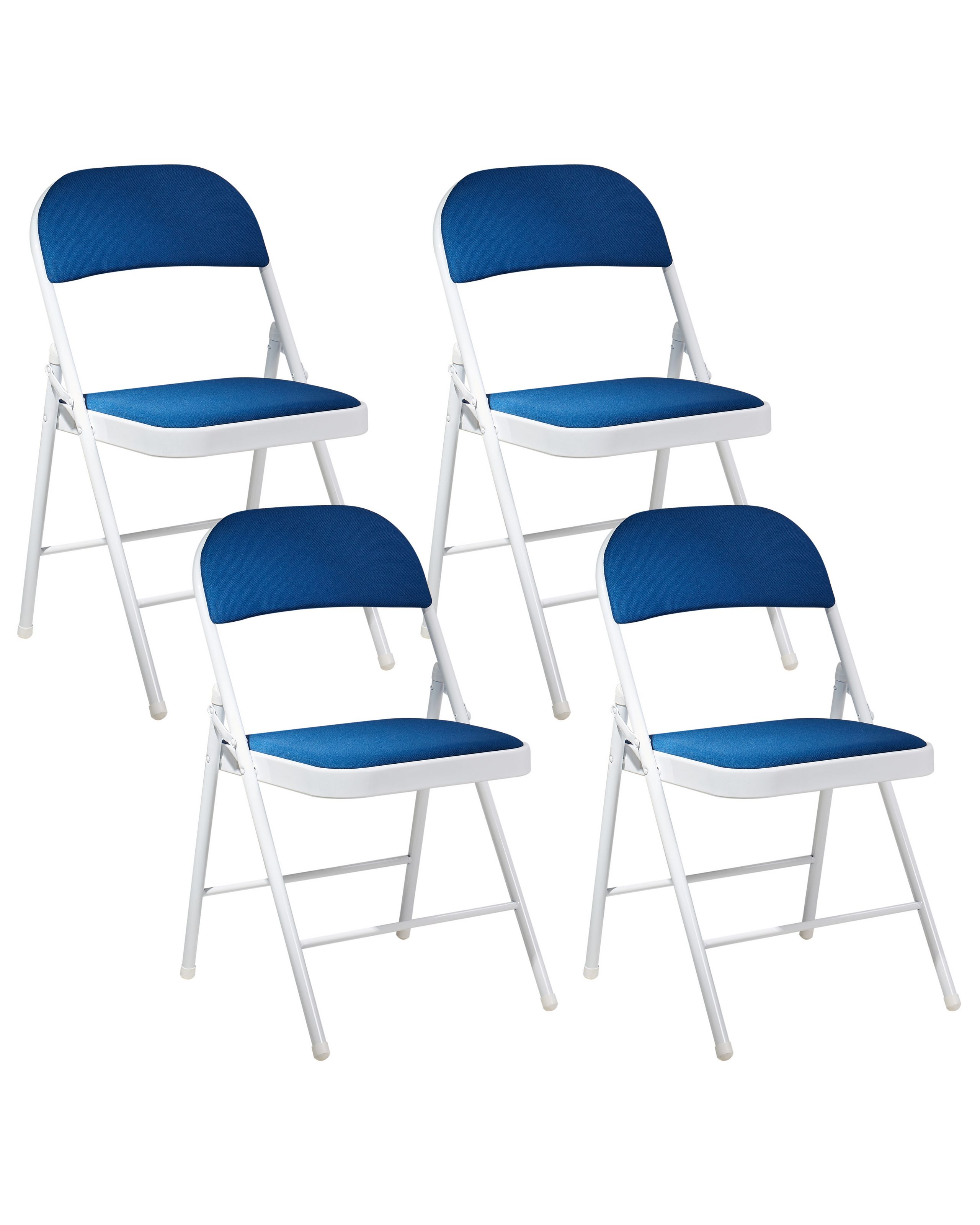 Set of 4 Folding Chairs SPARKS Blue - Gemini Interiors