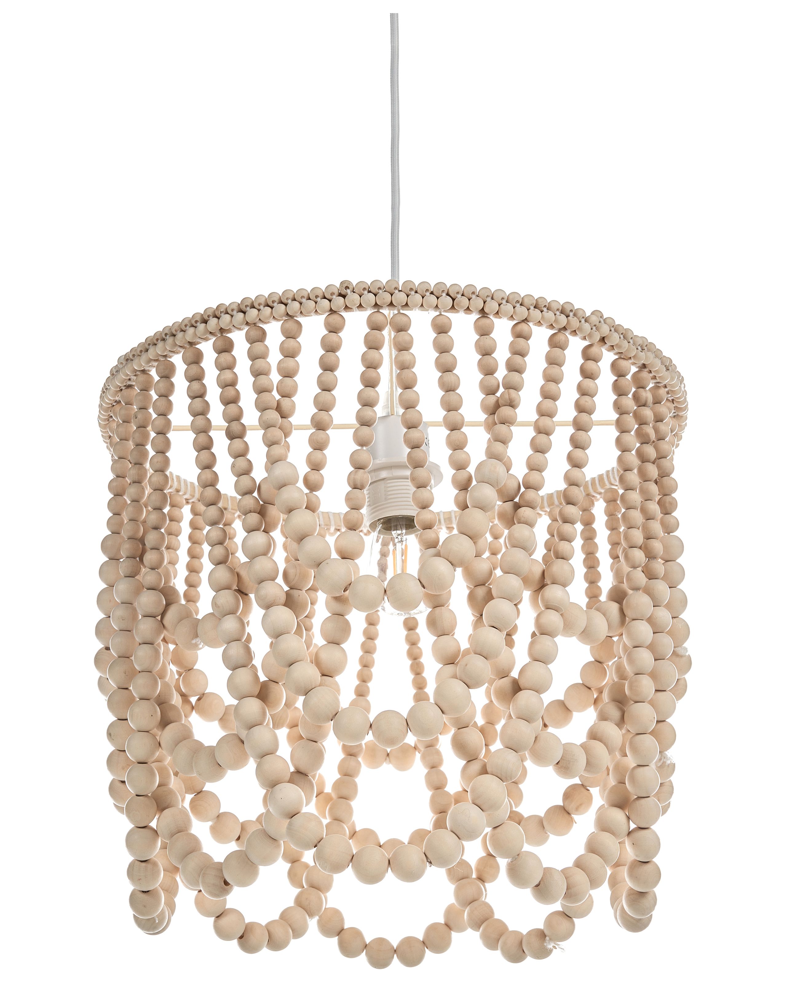 SHREWDEN Chandelier Wood Light 36 cm - Brown - Gemini Interiors