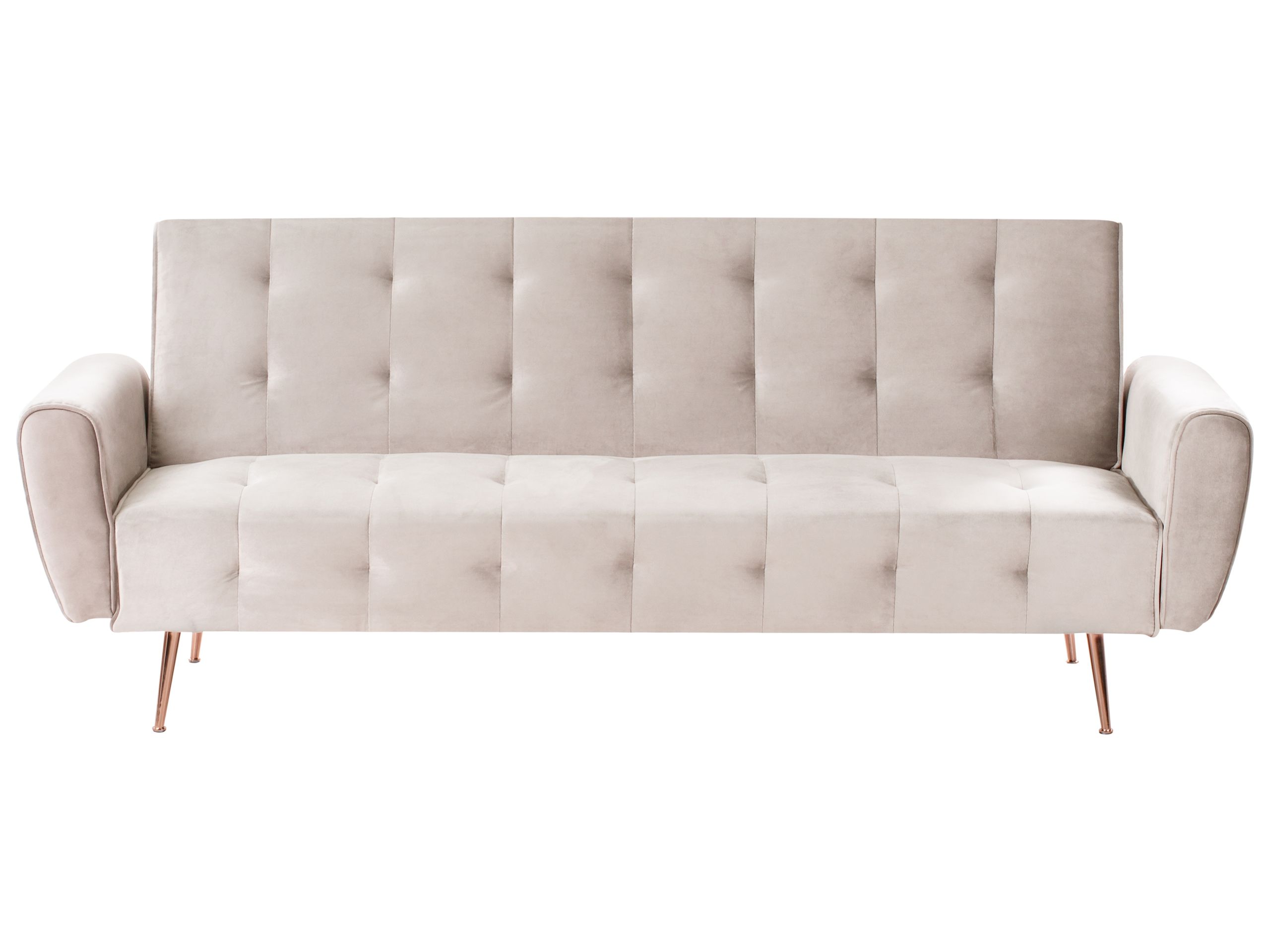 3 Seater Sofabed - SIKNA Velvet Beige - Gemini Interiors