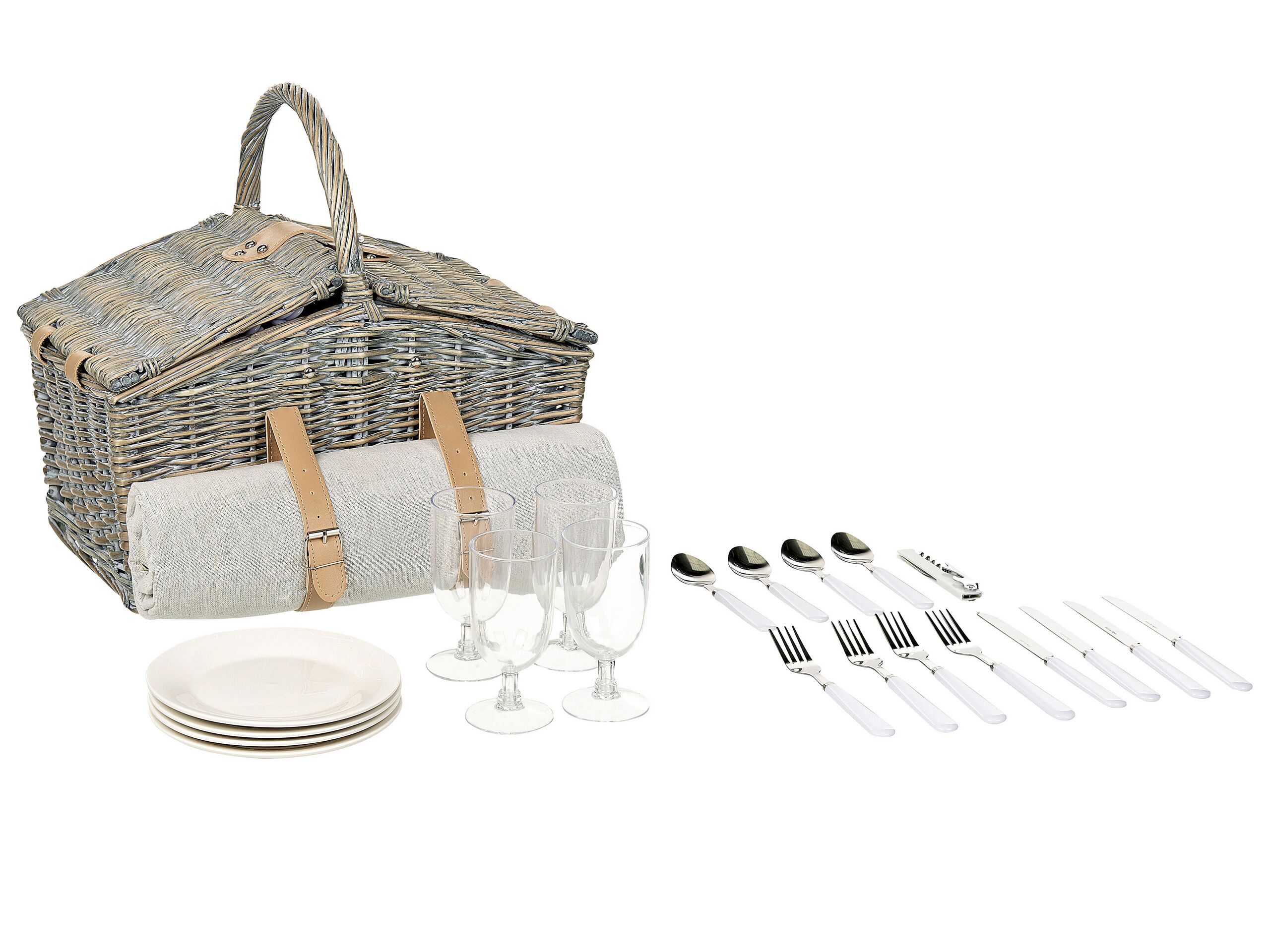 WYNNFORD Picnic Basket - Grey - Gemini Interiors