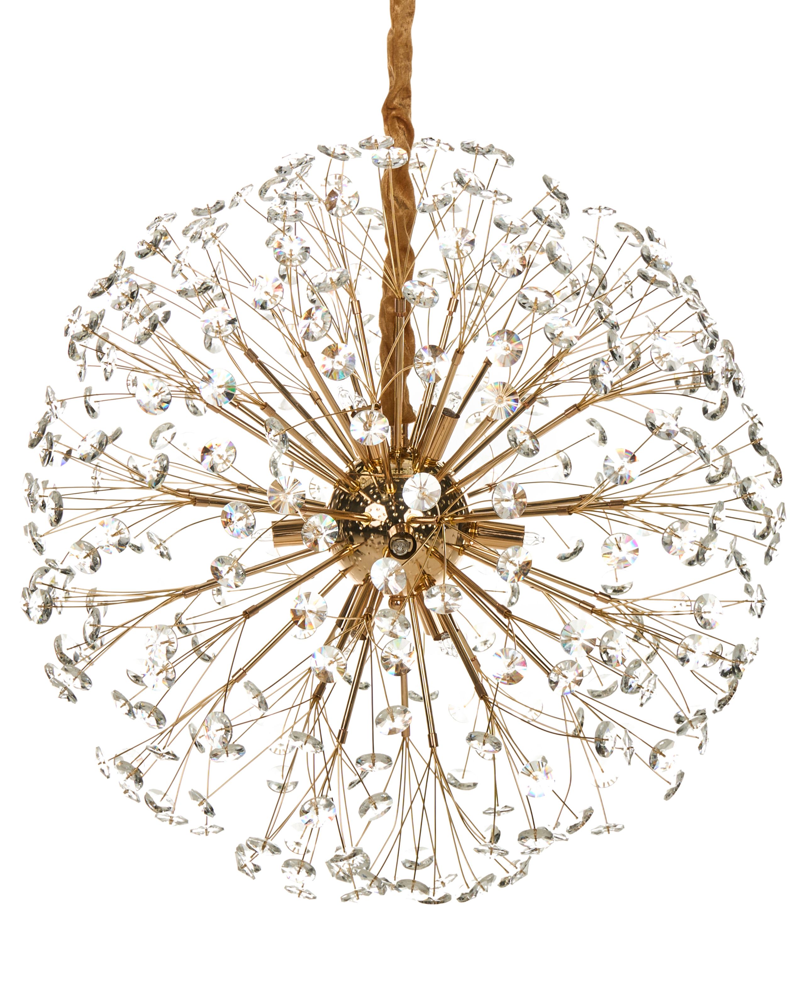 SMARDEN Glass Chandelier - Gold - Gemini Interiors