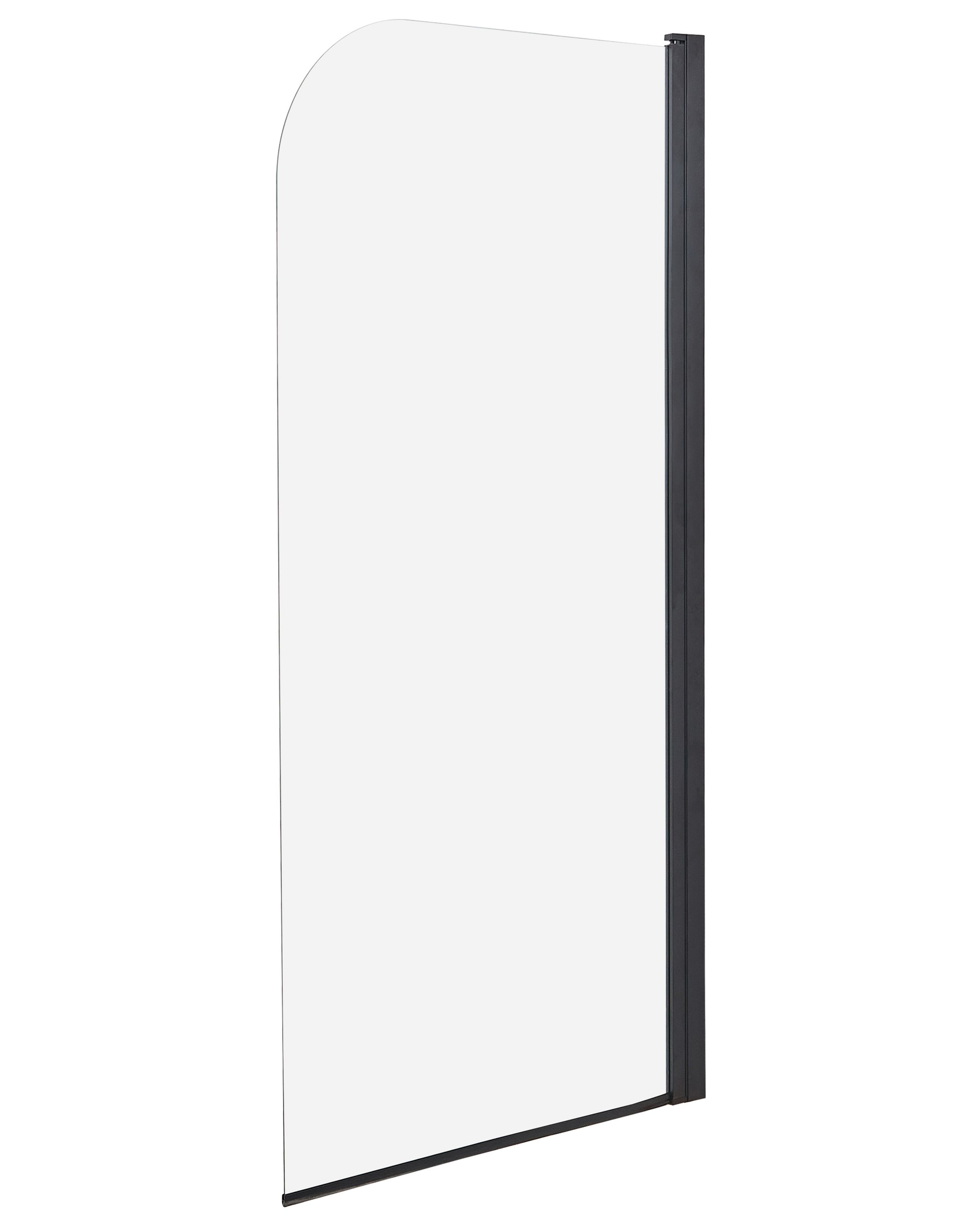 Shower Bath Screen LAPAN 140 x 70 cm Black - Gemini Interiors