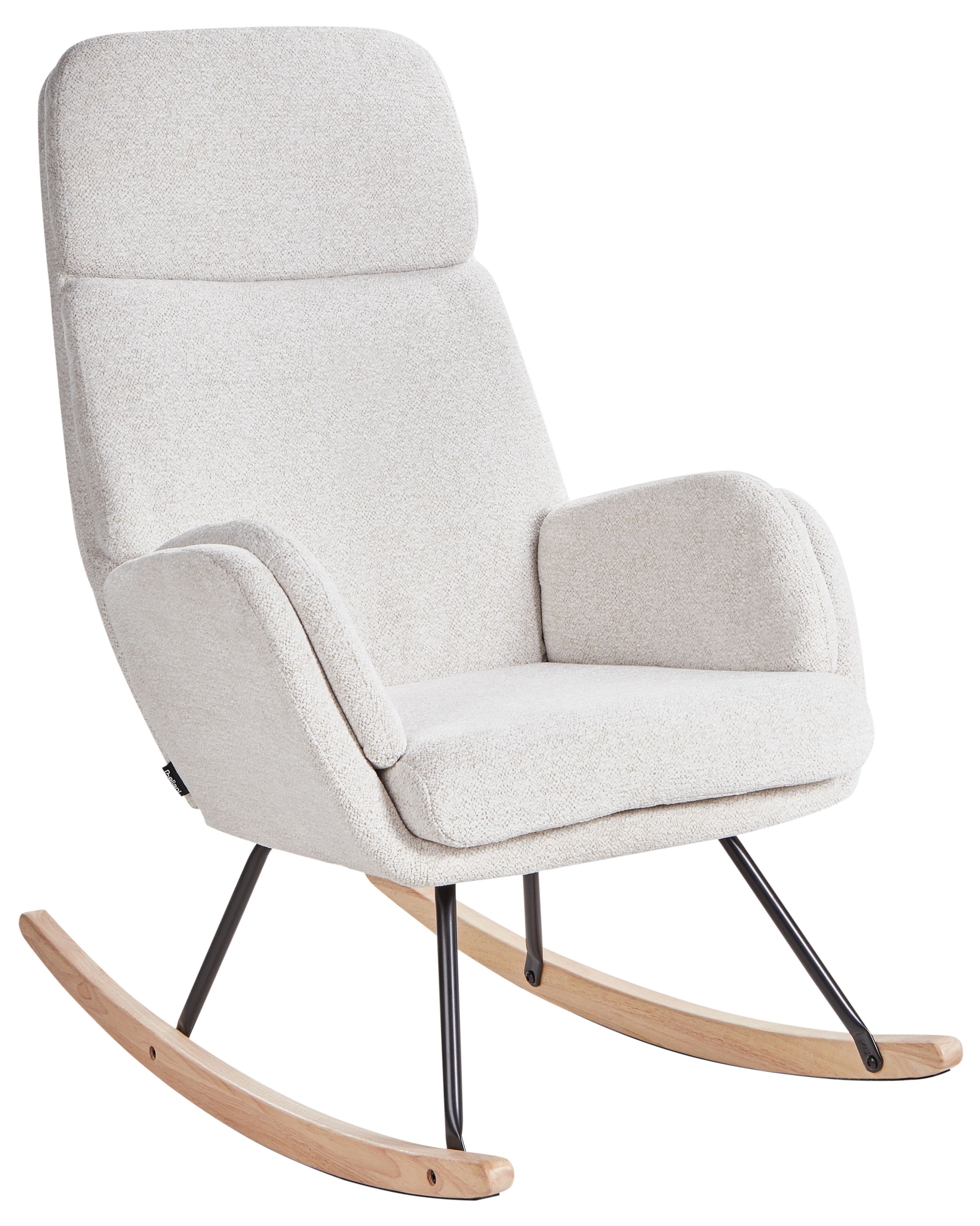 EVKLIA Rocking Chair Fabric Off-White - Gemini Interiors